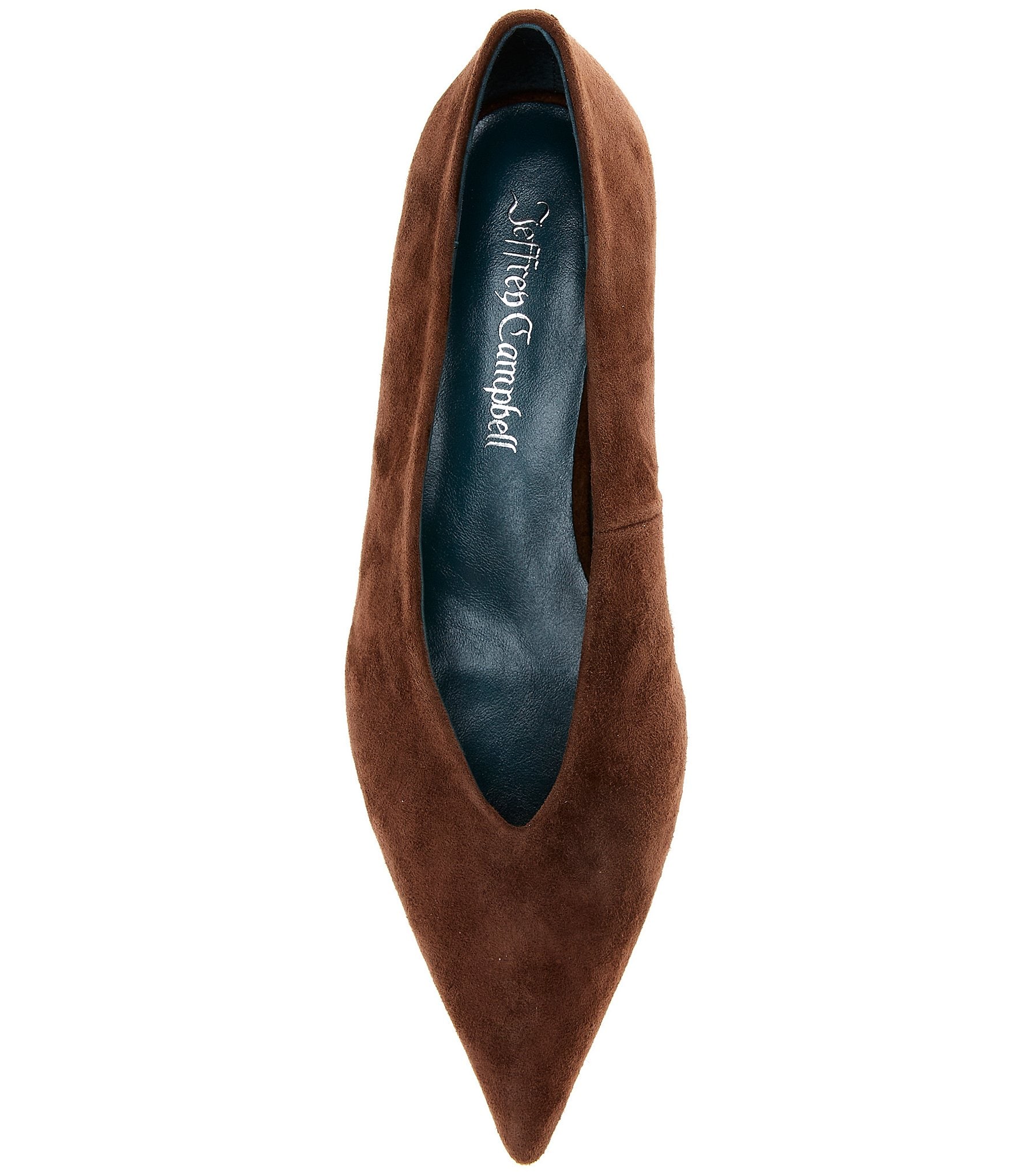 Jeffrey Campbell Ida-Mae Suede Pointed Toe Kitten Heel Pumps