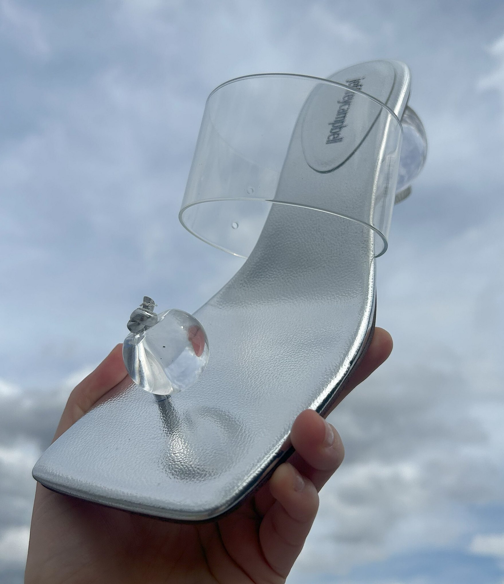 Jeffrey Campbell Latus Ball Clear Vinyl Sandals