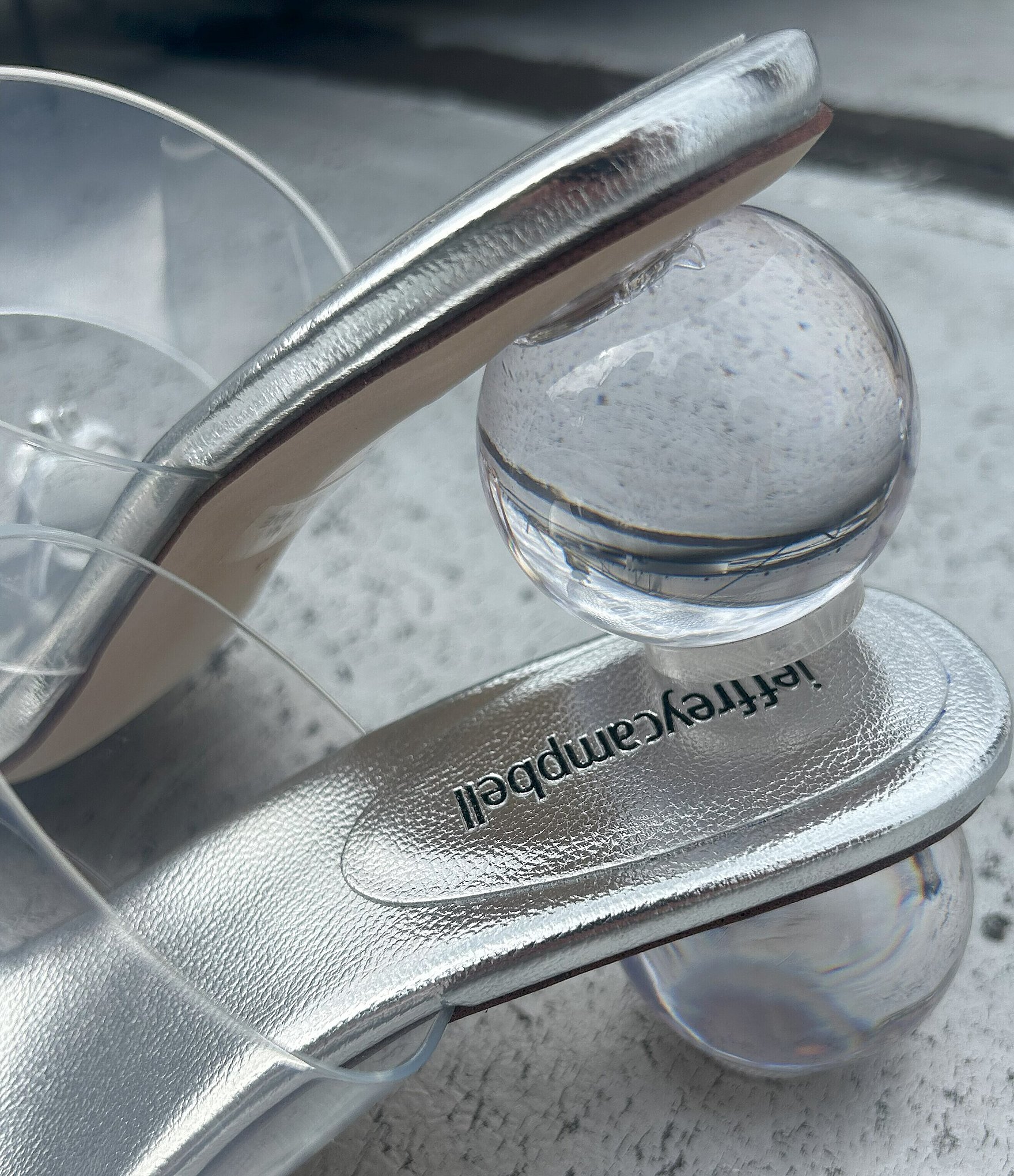 Jeffrey Campbell Latus Ball Clear Vinyl Sandals