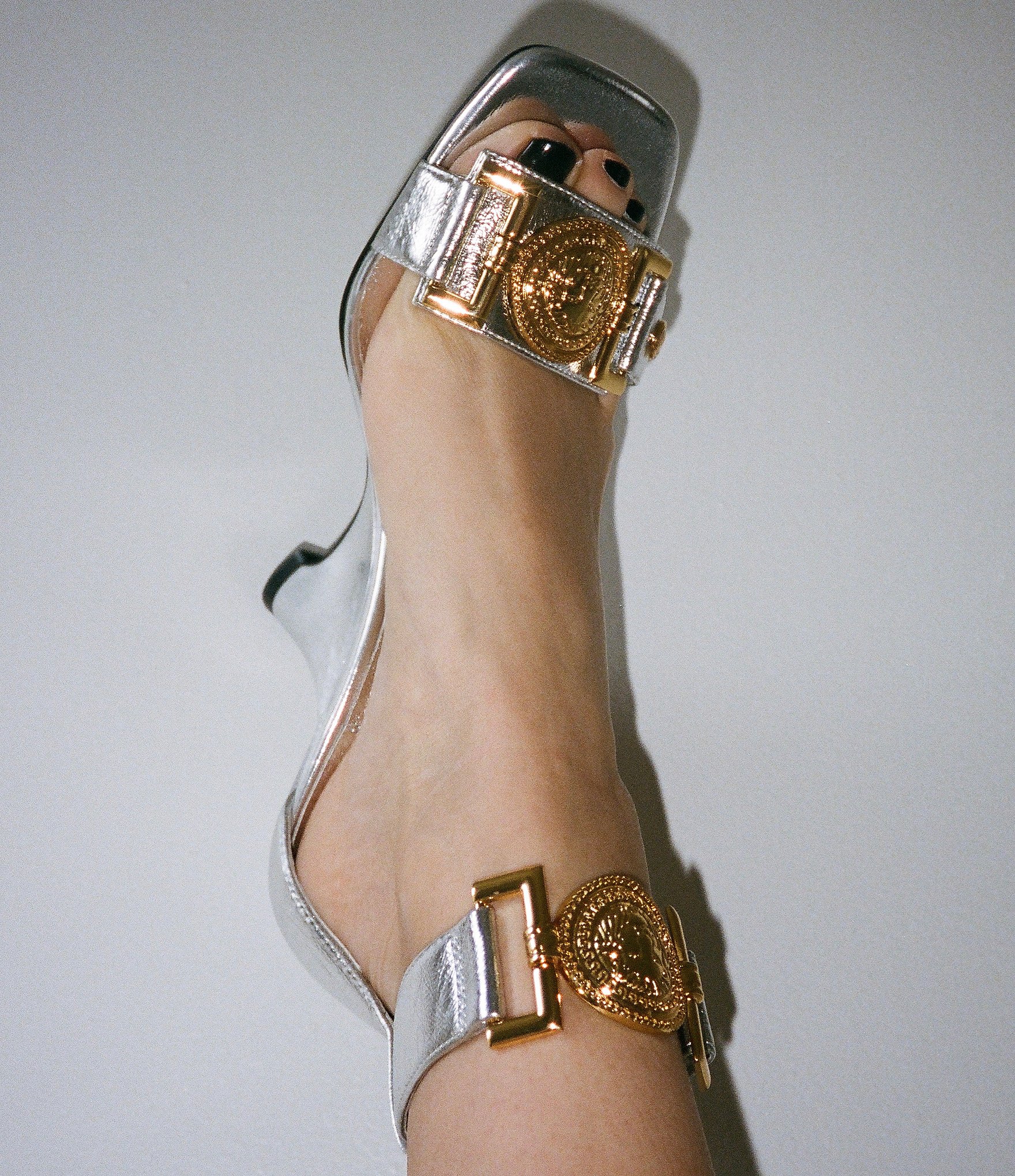 Jeffrey Campbell Leonite Metallic Wedge Sandals