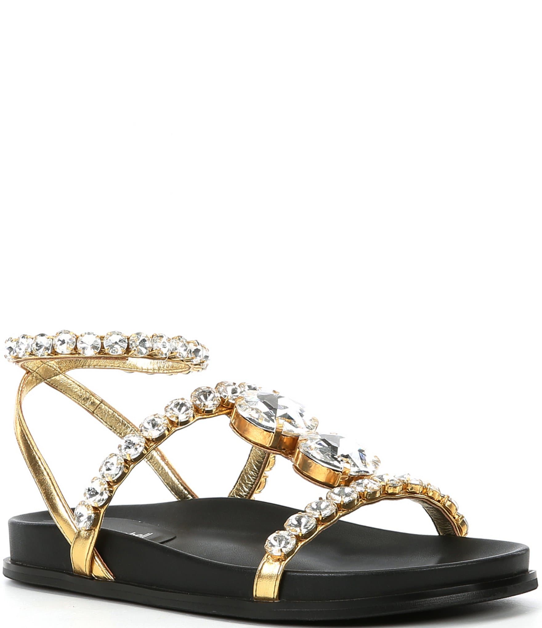 Jeffrey Campbell Minnow Jeweled Footbed Sandals | Dillard's
