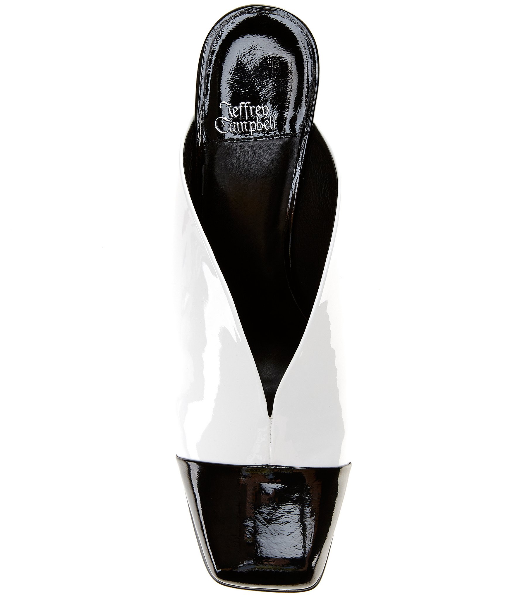 Jeffrey Campbell Passage Suede Metallic Square Cap Toe Mules
