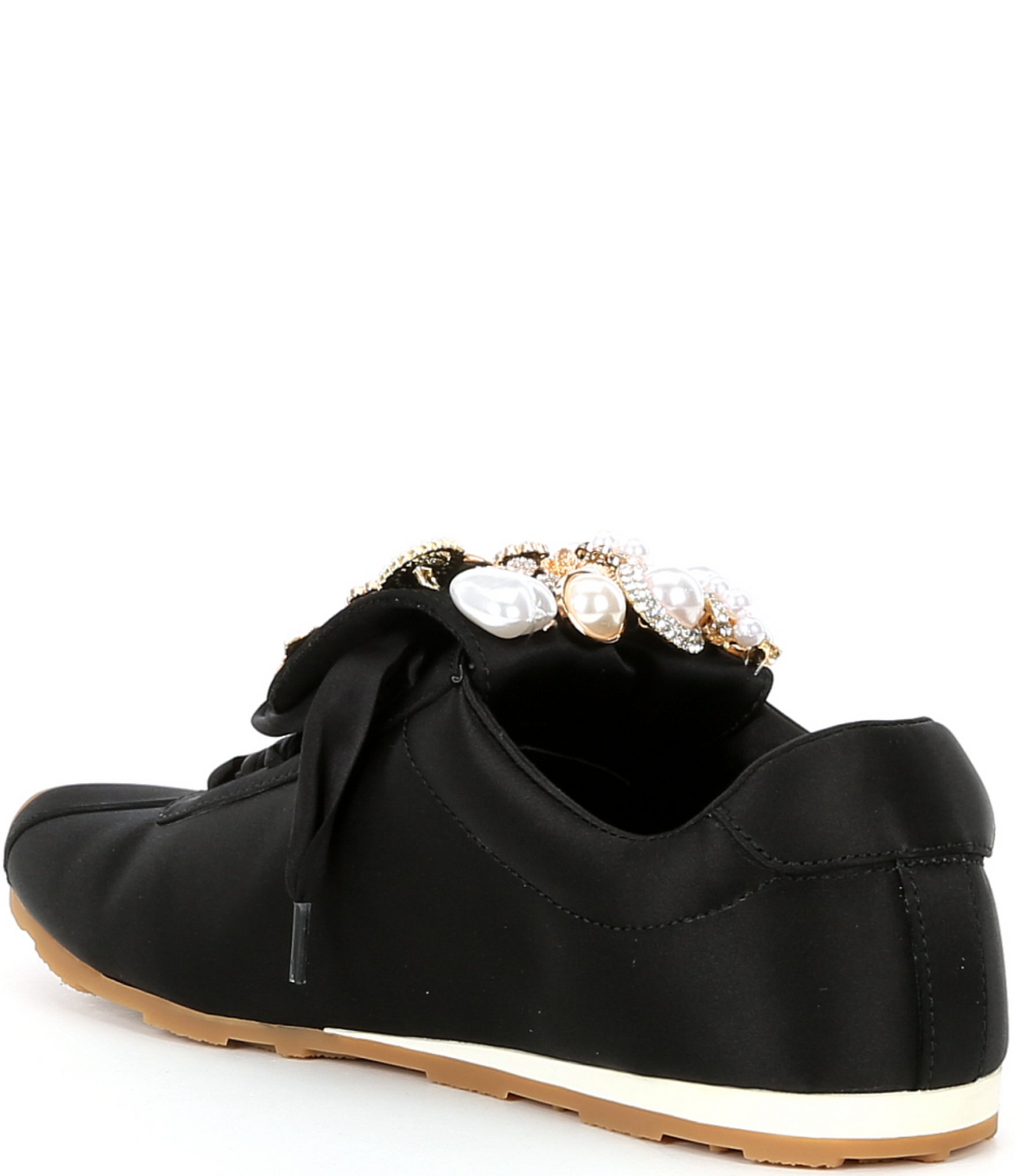 Jeffrey Campbell Shelter Satin Ornamented Tongue Sneakers