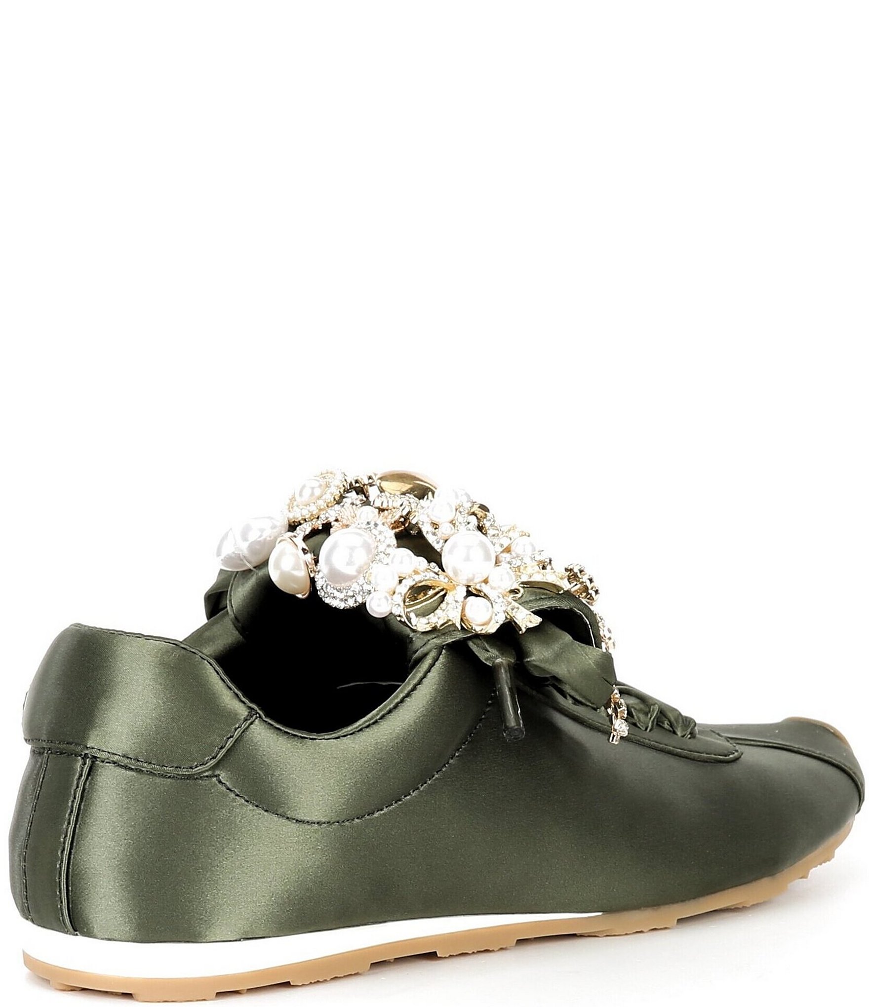 Jeffrey Campbell Shelter Satin Ornamented Tongue Sneakers
