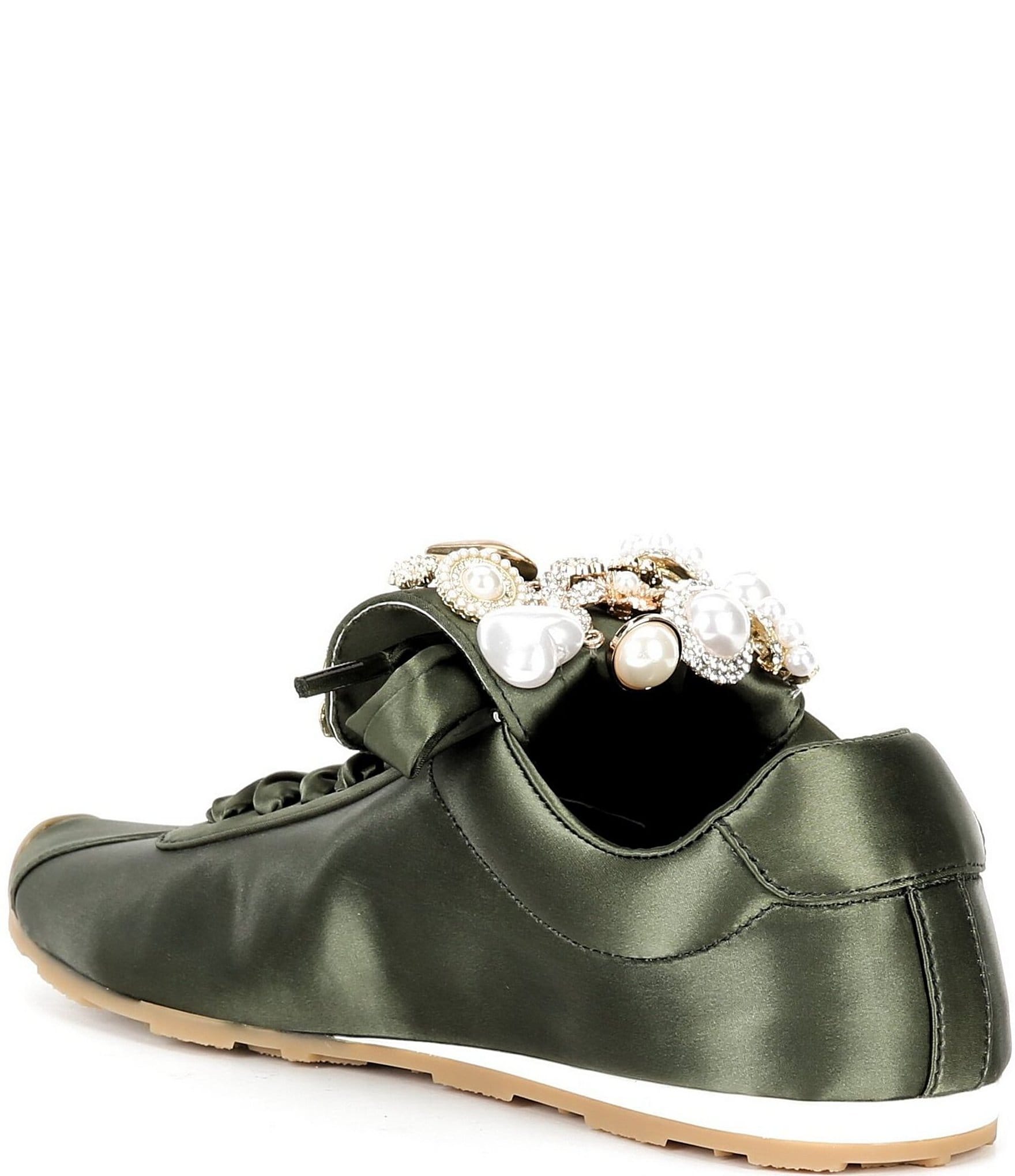 Jeffrey Campbell Shelter Satin Ornamented Tongue Sneakers