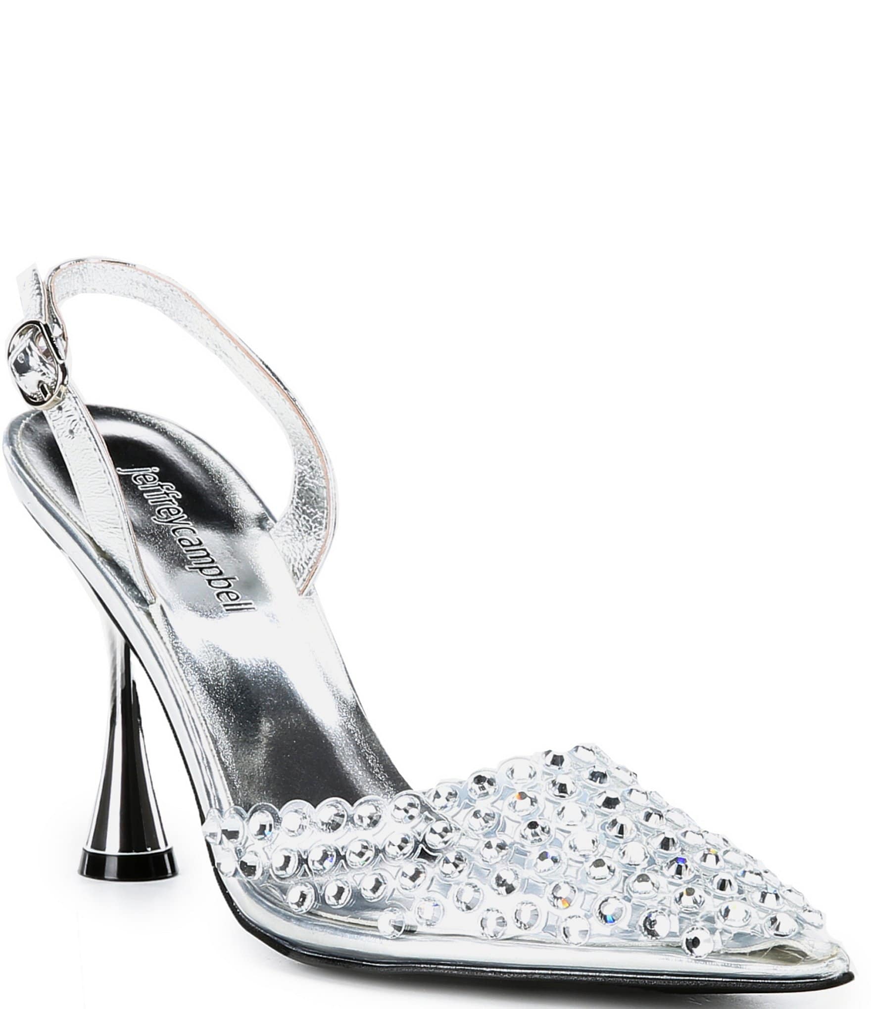 Jeffrey Campbell Shiner Rhinestone Embellished Slingback Pumps | Dillard's