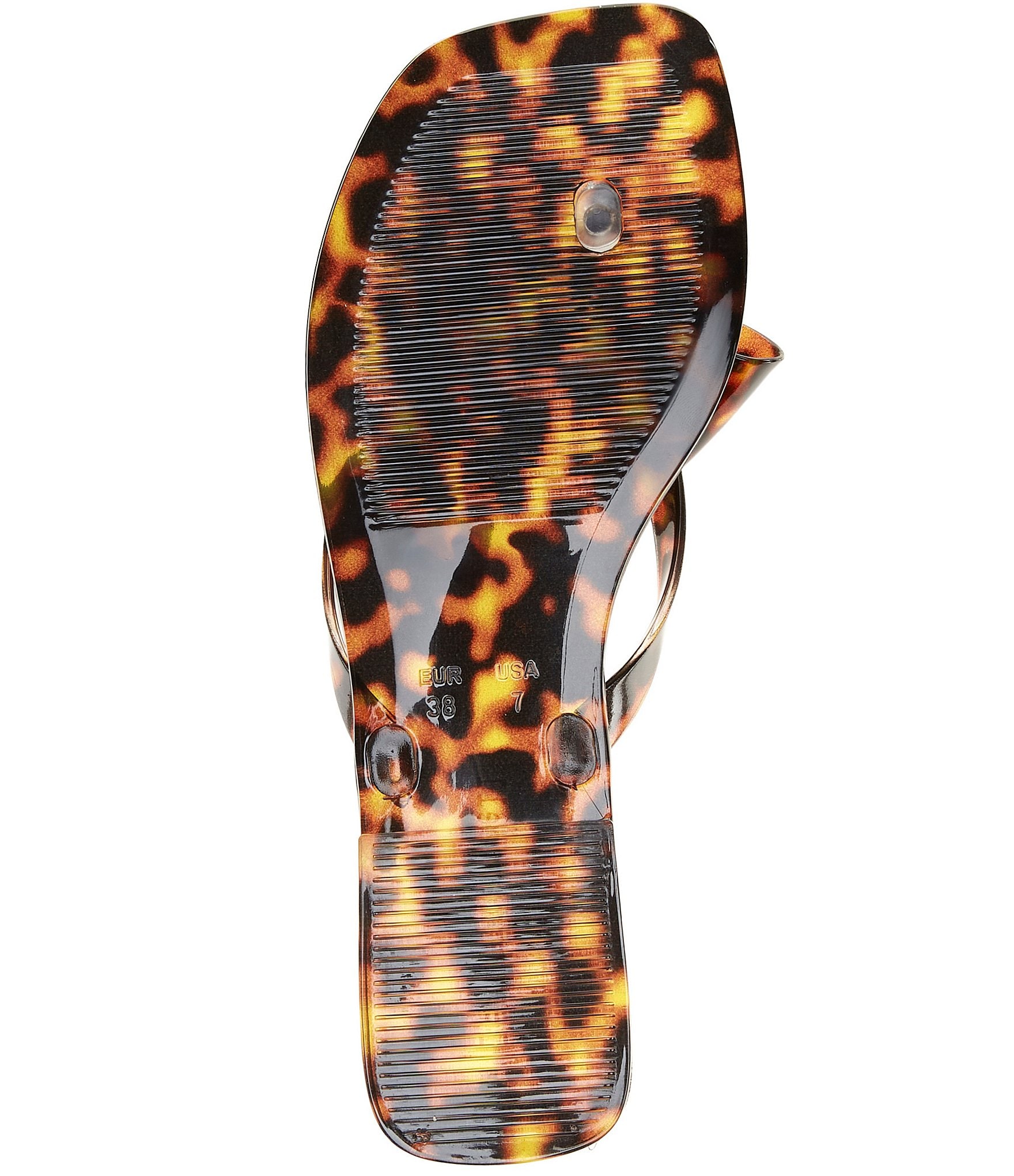 Jeffrey Campbell Sugary Tortoise Print Jelly Bow Thong Sandals