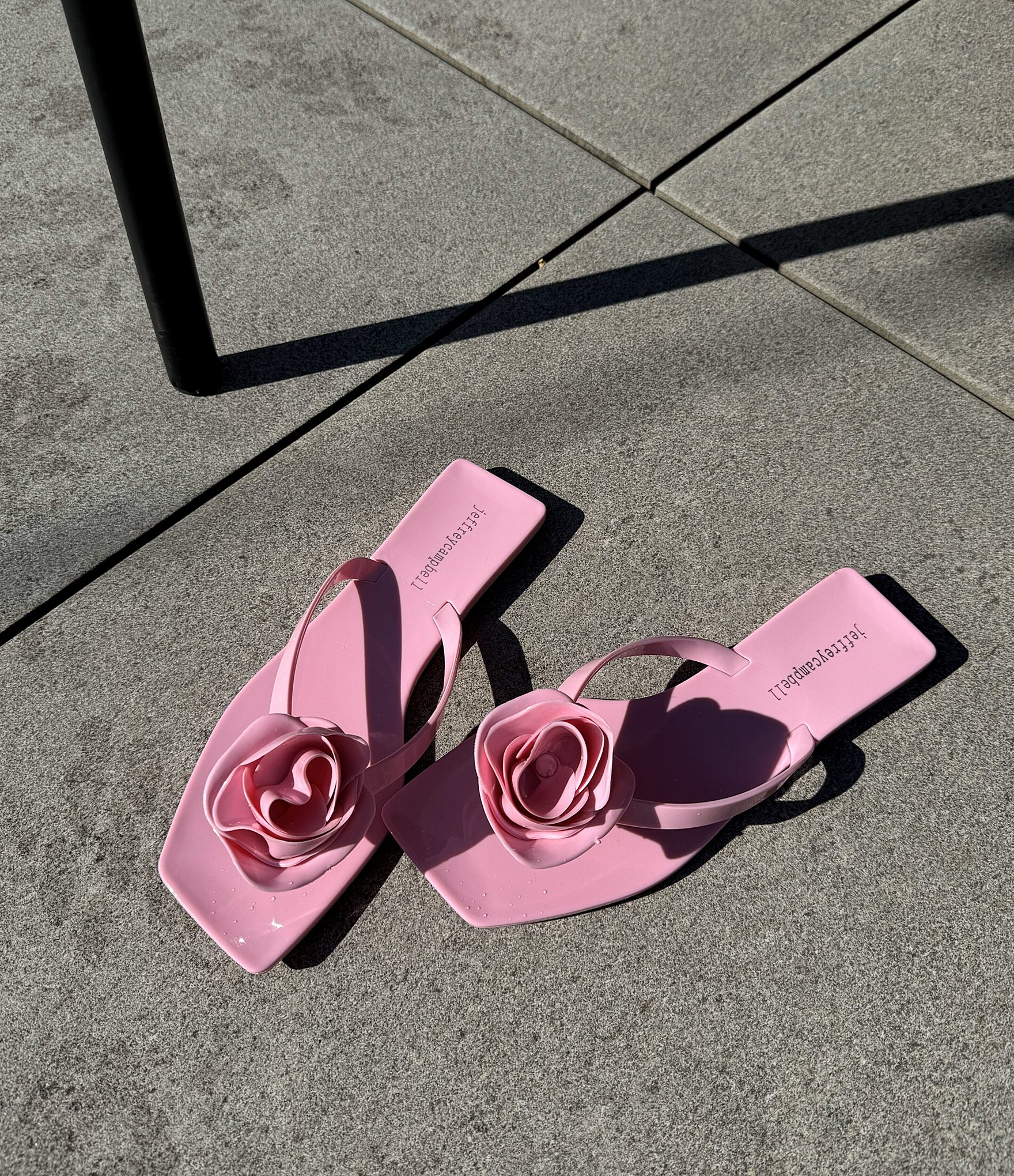 Jeffrey Campbell Sweeten Rose Ornament Jelly Thong Sandals