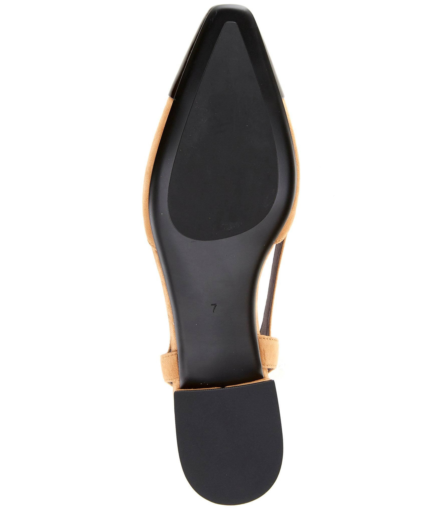 Jeffrey Campbell Worthwhile Suede Patent Cap Toe Slingback Flat Pumps