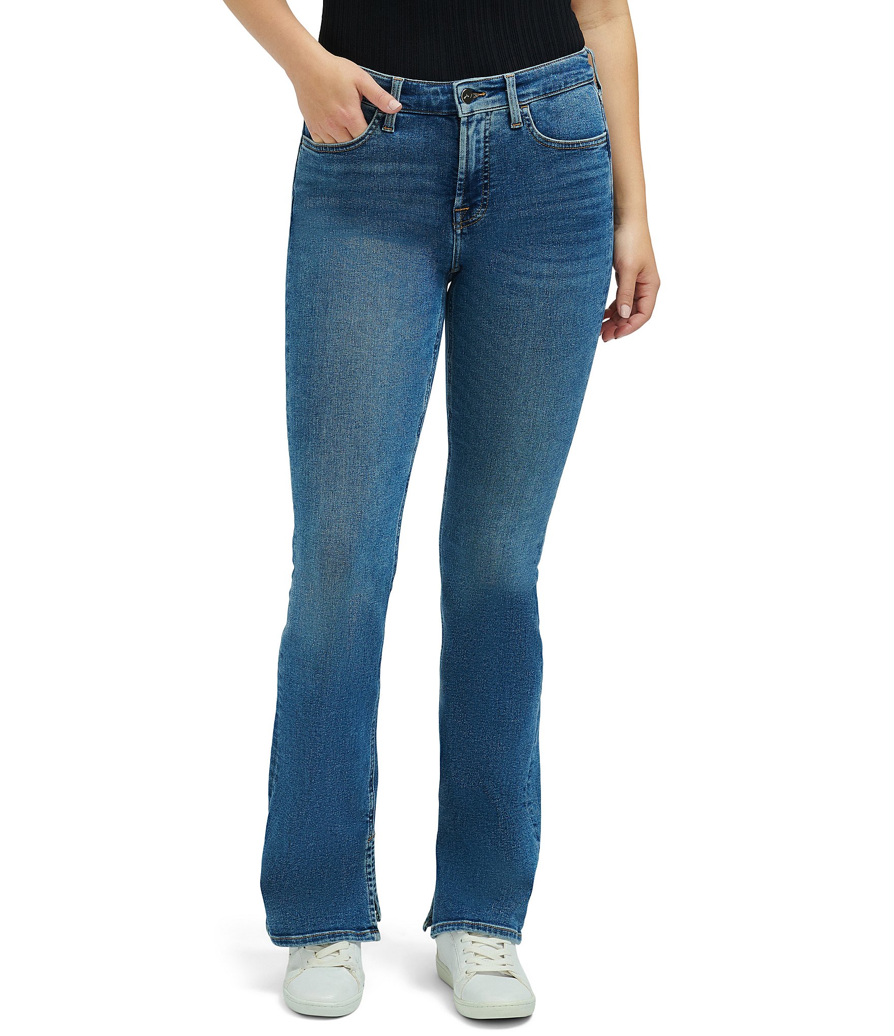 Waisted Calf Jeans Slim Stretch Denim Women Pants Hole Length Mid Jeans  Skinny Womens High Fashion Jeans
