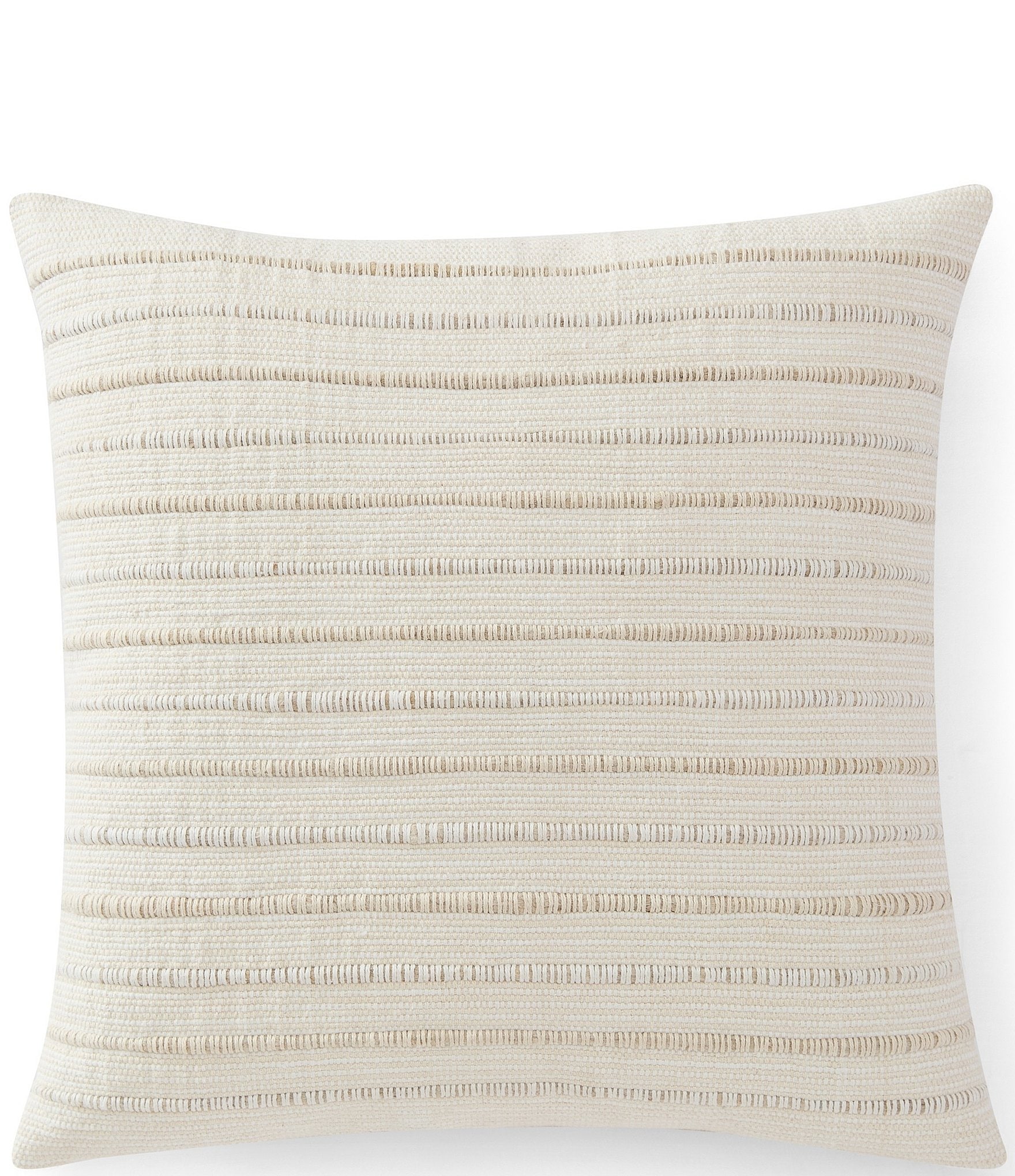 Jennifer Adams Ridge Woven Textured Stripe Decorative Square Pillow