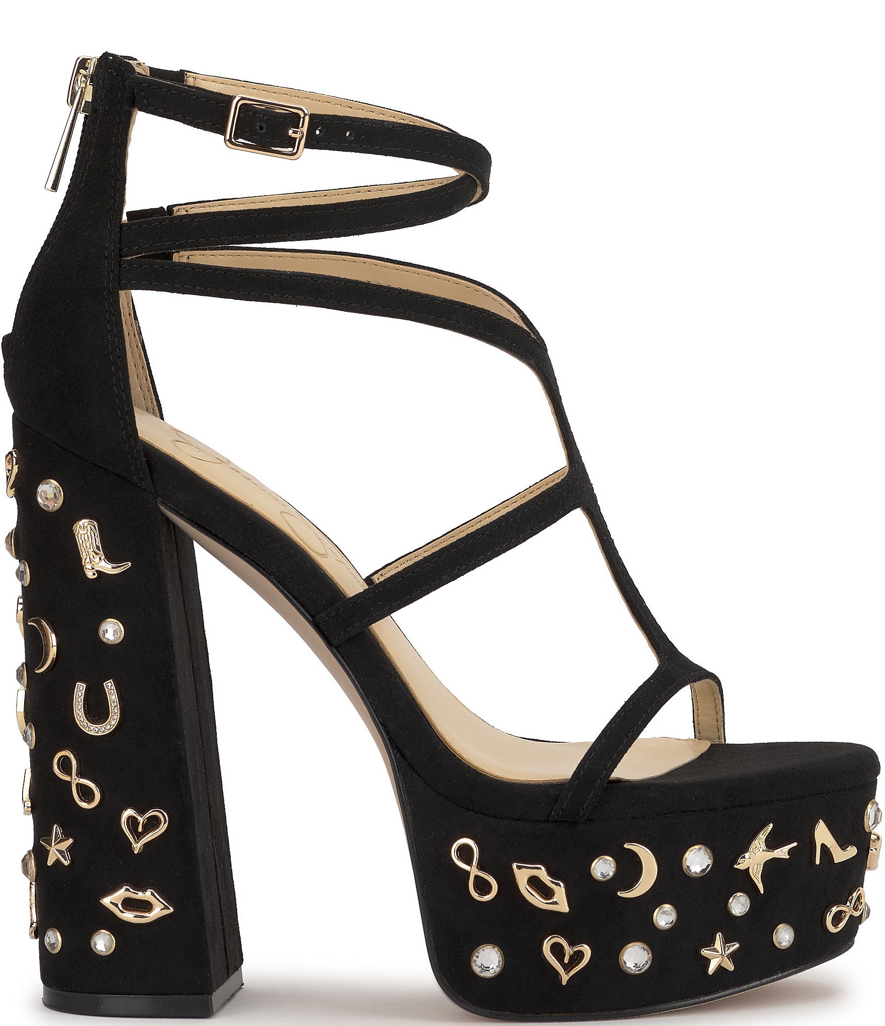 Jessica Simpson Aamina Embellished Ornament Platform Sandals
