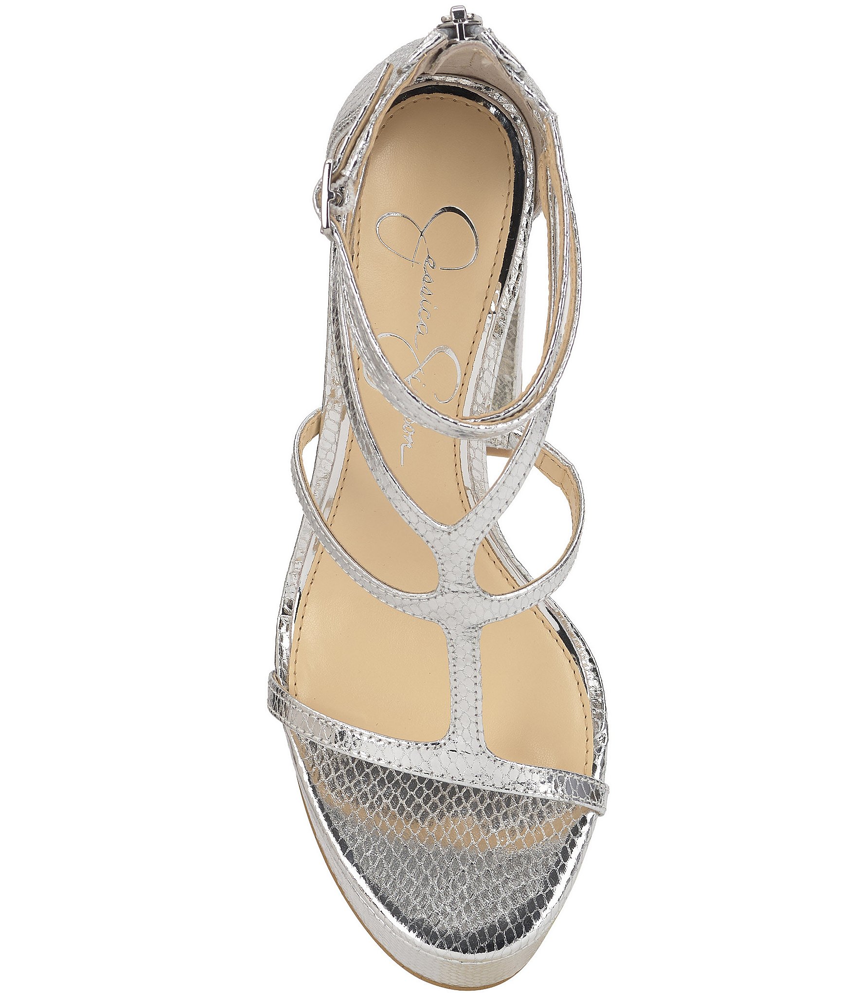 Jessica Simpson Aamina Lizard Embossed Platform Dress Sandals