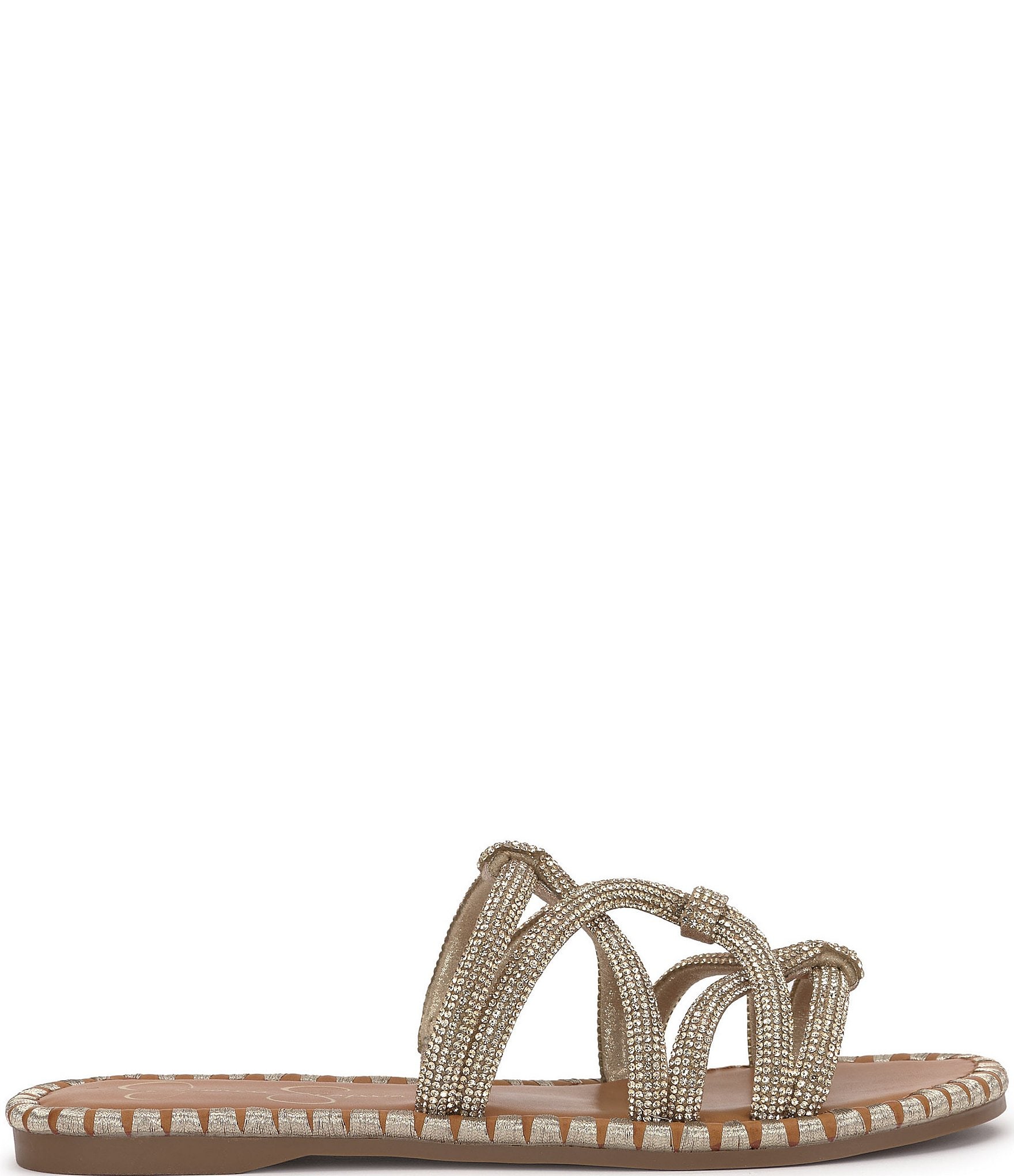Jessica Simpson Briellea Rhinestone Embellished Slide Sandals
