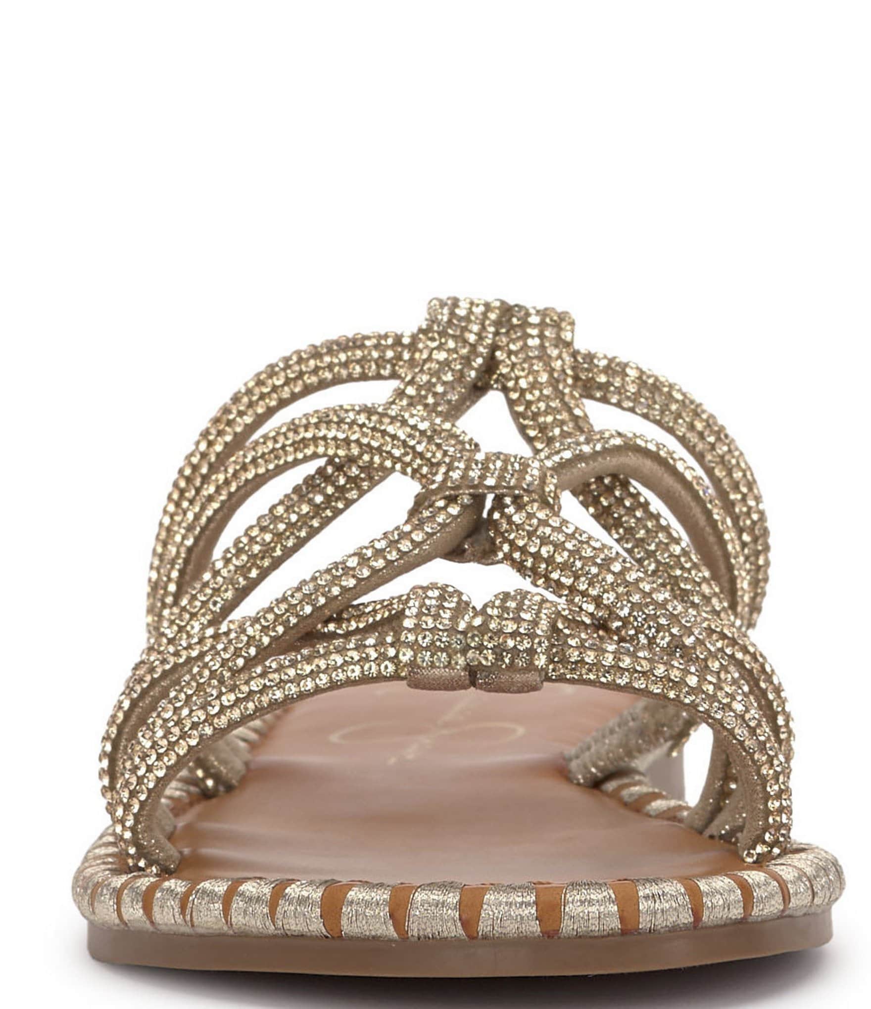 Jessica Simpson Briellea Rhinestone Embellished Slide Sandals