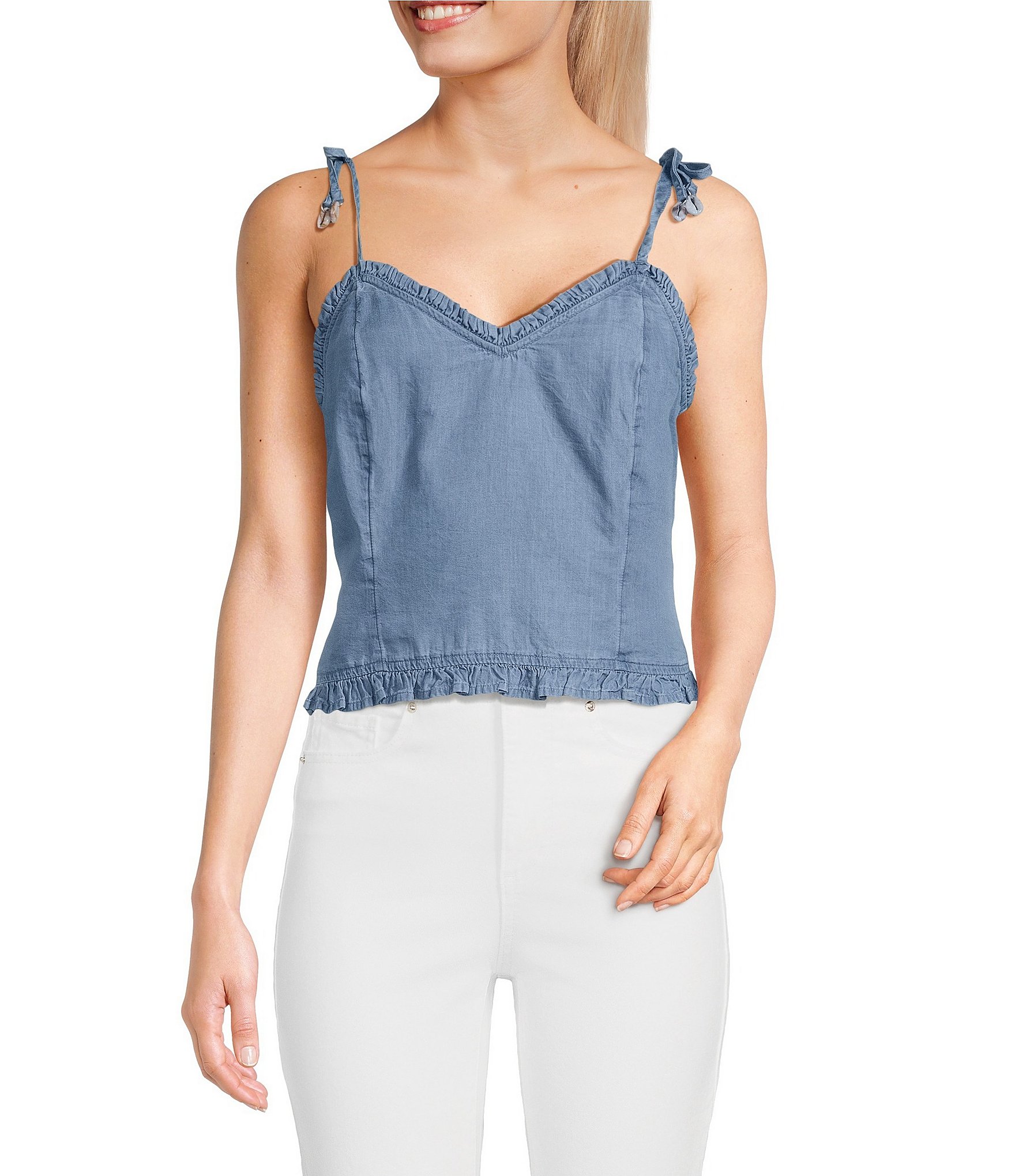 Jessica Simpson Claire Peplum Tank Top | Dillard's