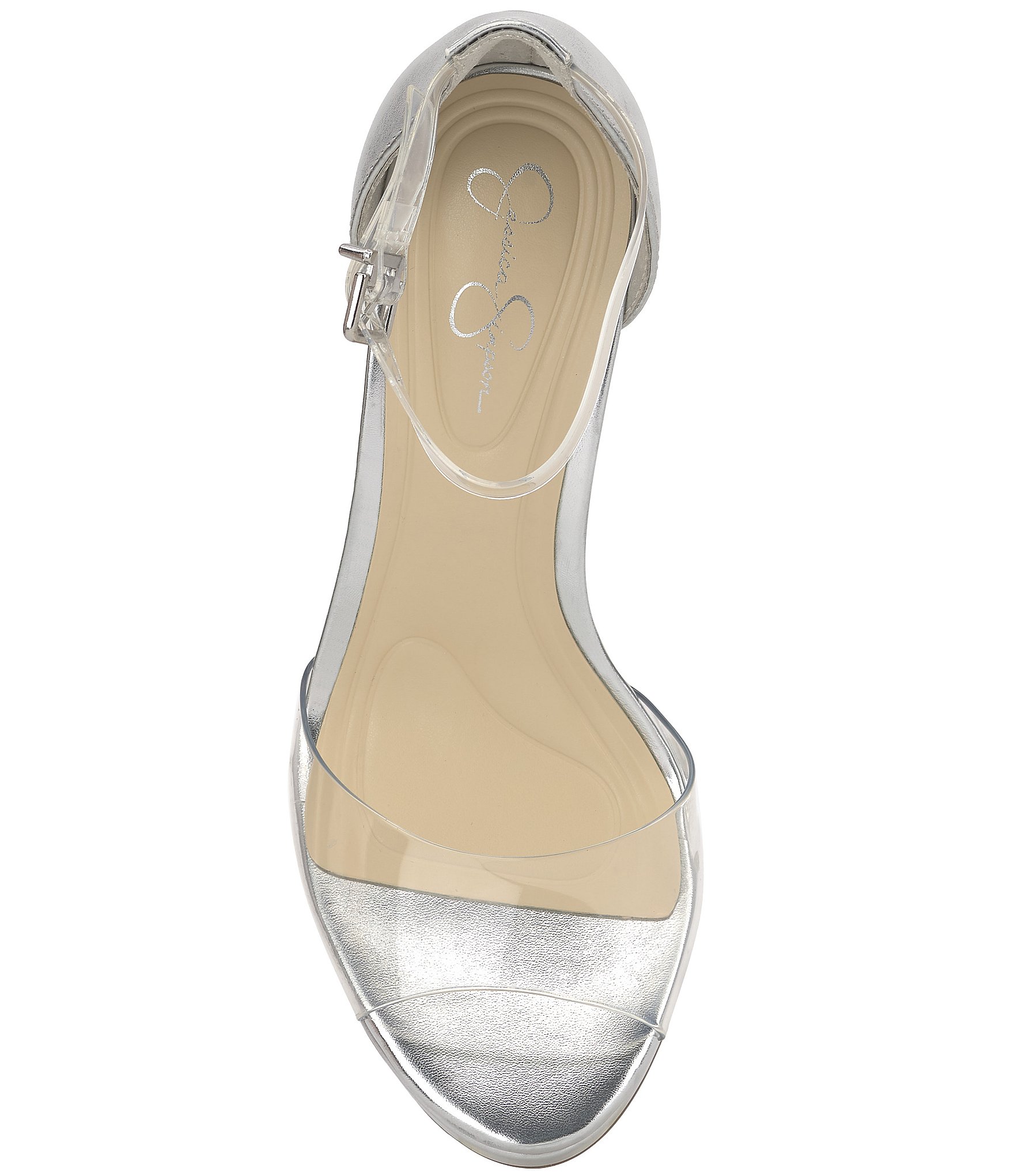 Jessica Simpson Daisile Clear Metallic Dress Sandals