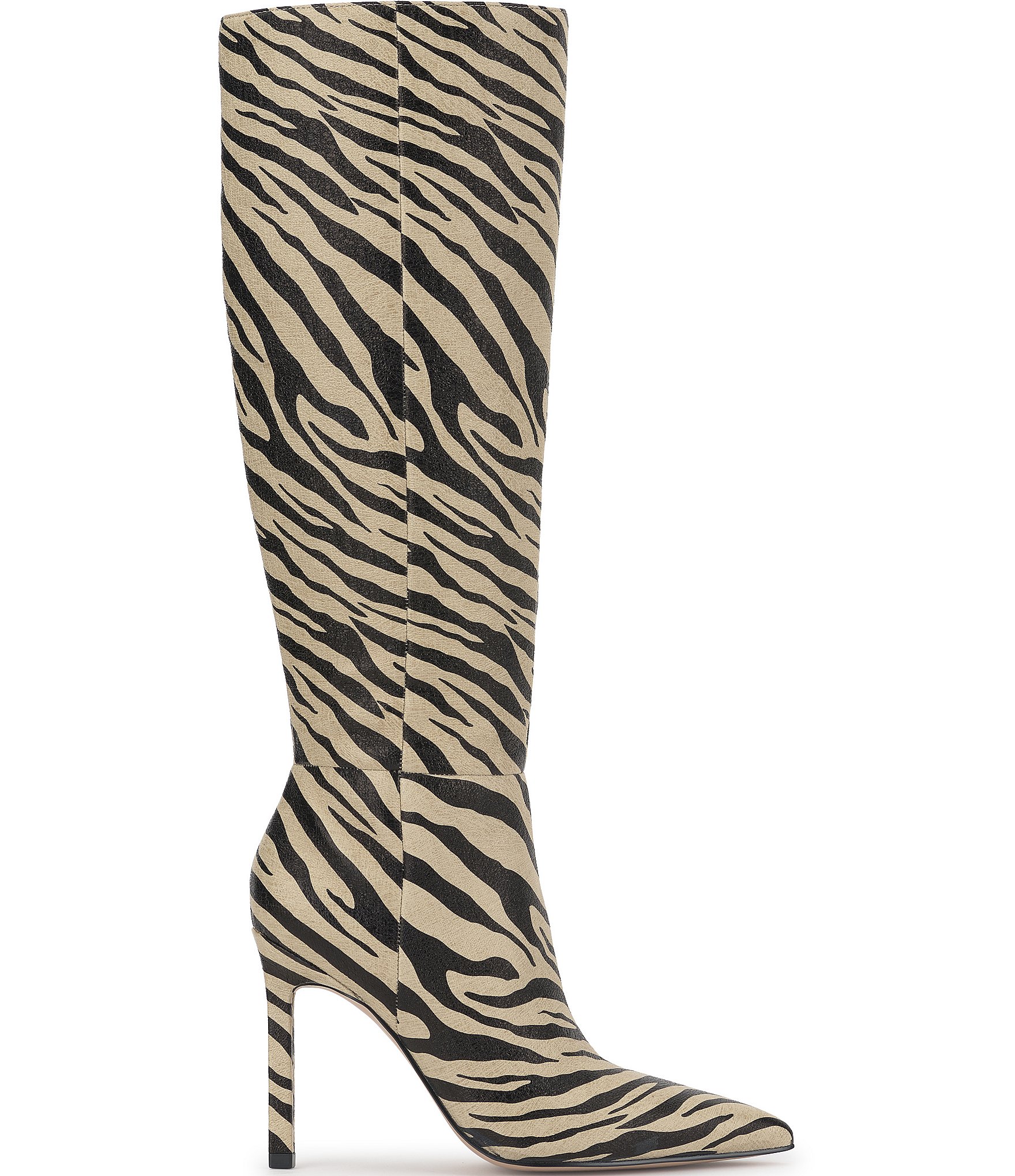 Jessica Simpson Dilea Zebra Print Knee High Boots