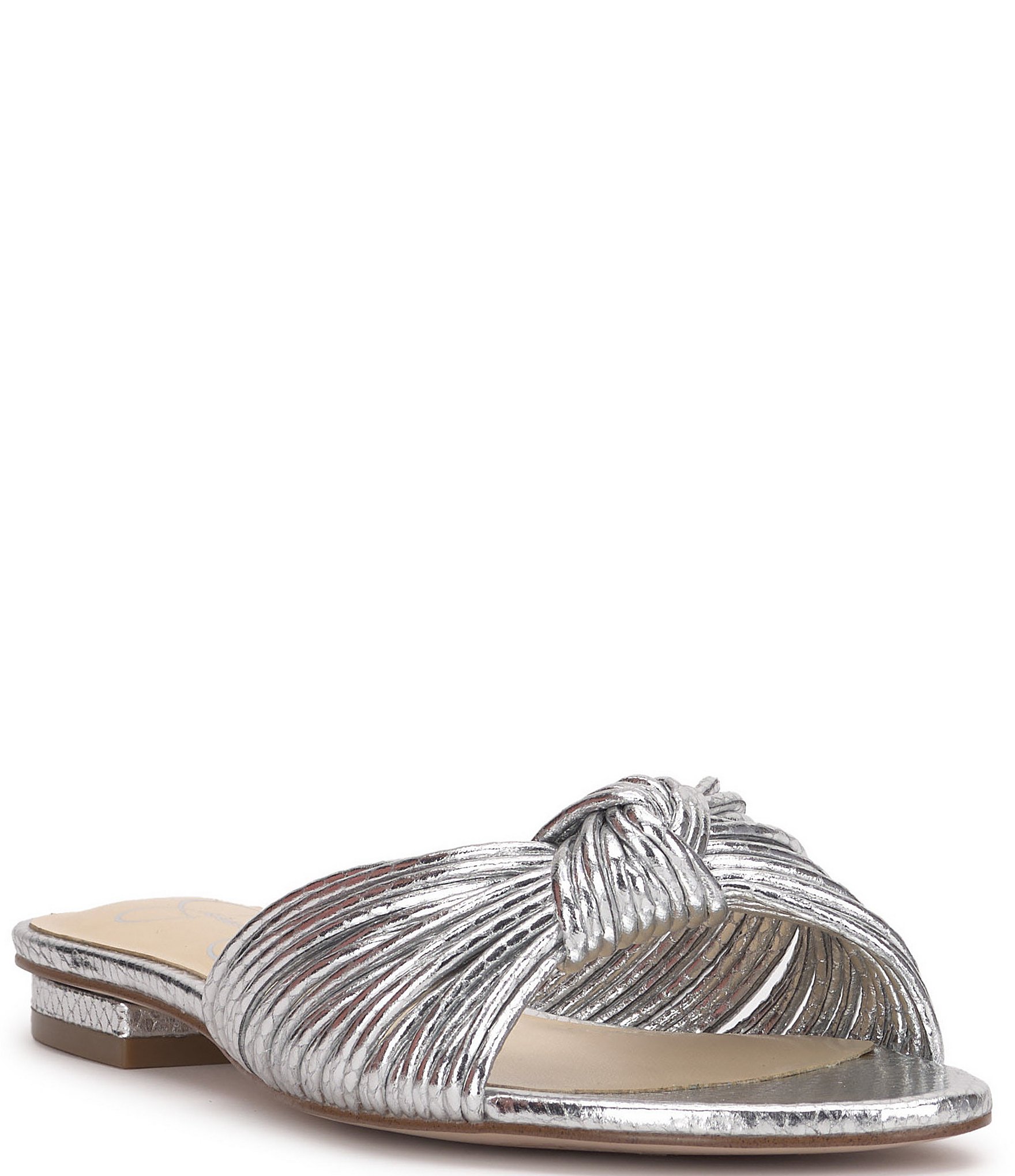 Silver Women's Flat Sandals