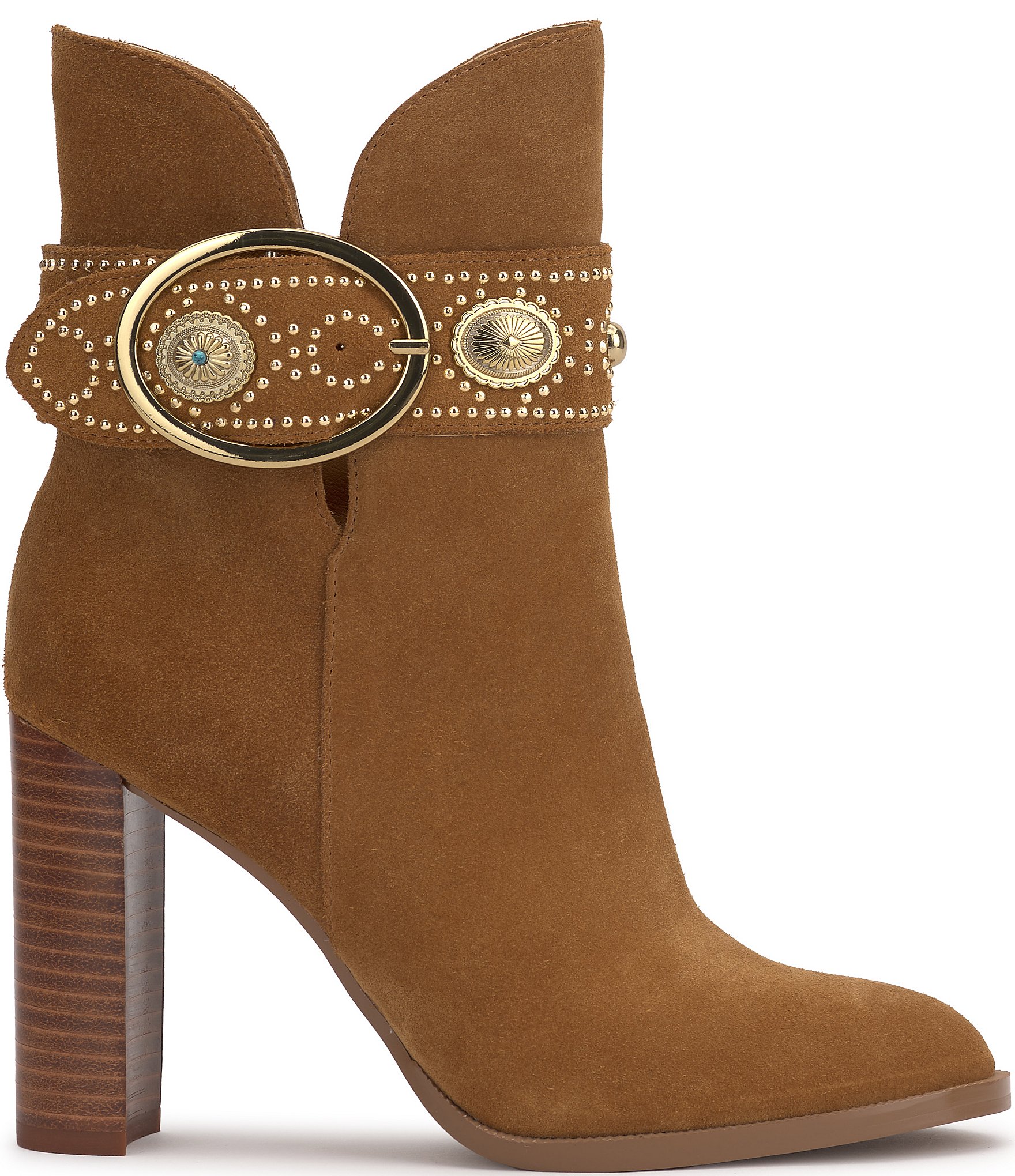 Jessica Simpson Finova Suede Western Buckle Booties