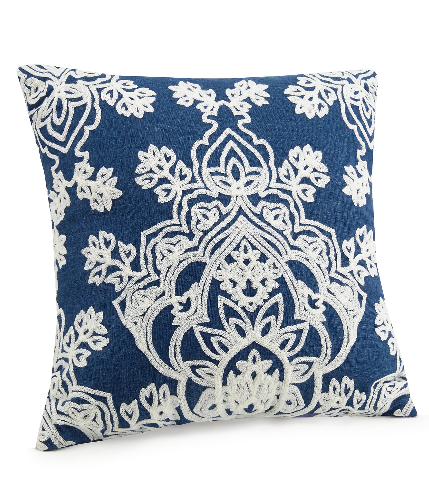 Jessica Simpson Grace Medallion-Embroidered Square Pillow | Dillards