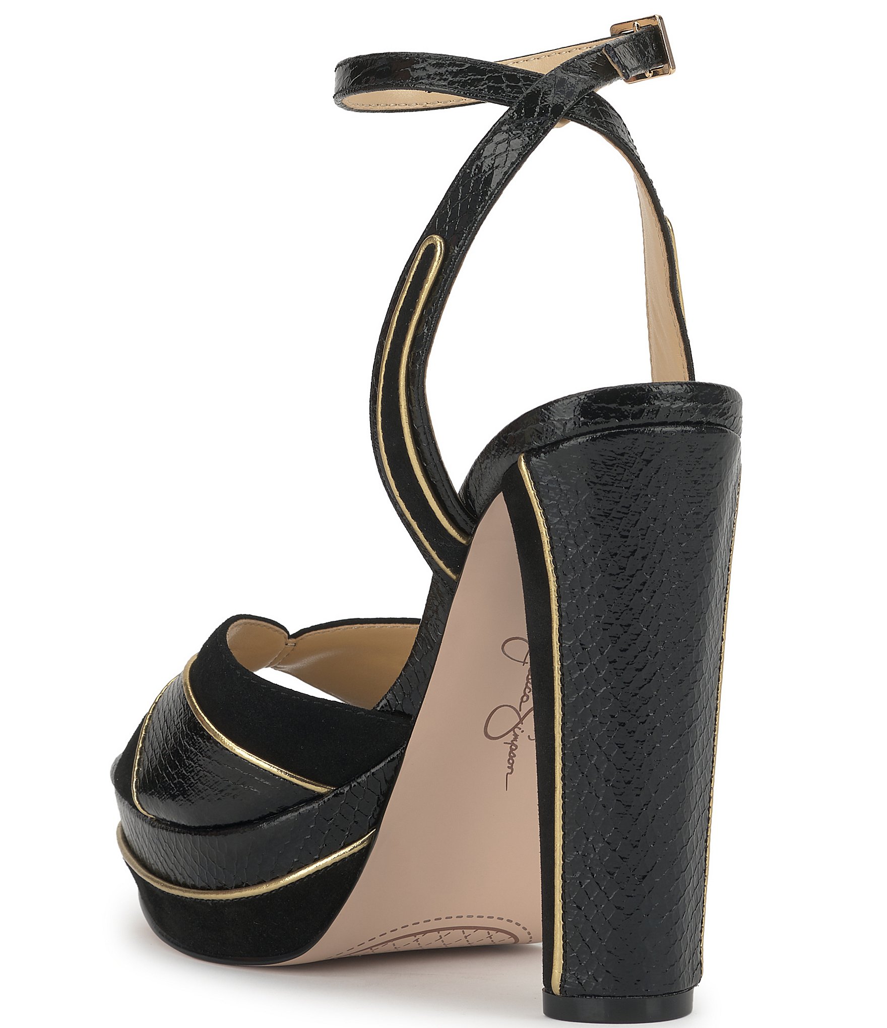 Jessica Simpson Ivrae Embossed Platform Dress Sandals