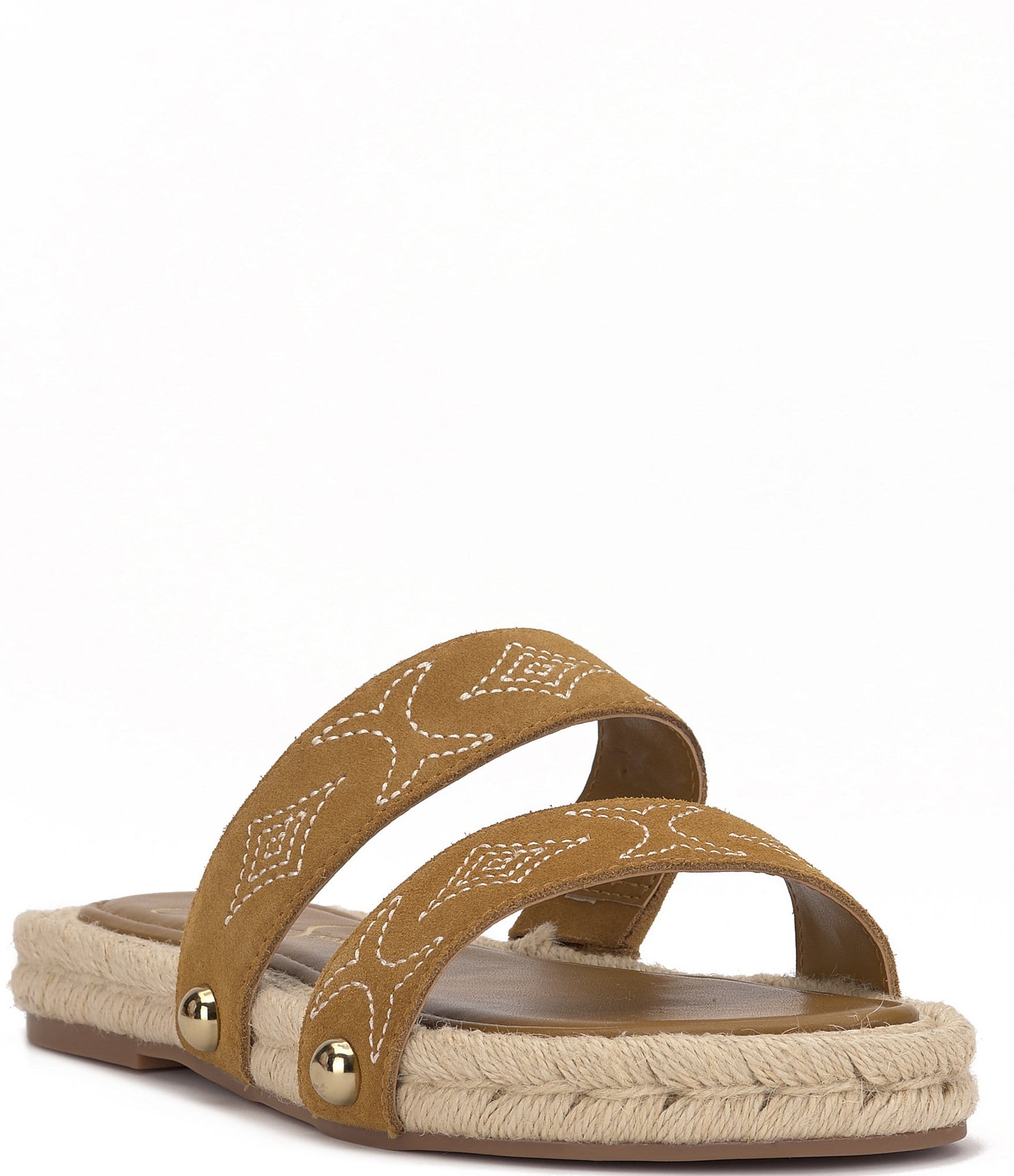Jessica Simpson Jasdin Suede Two Strap Platform Slide Sandals | Dillard's
