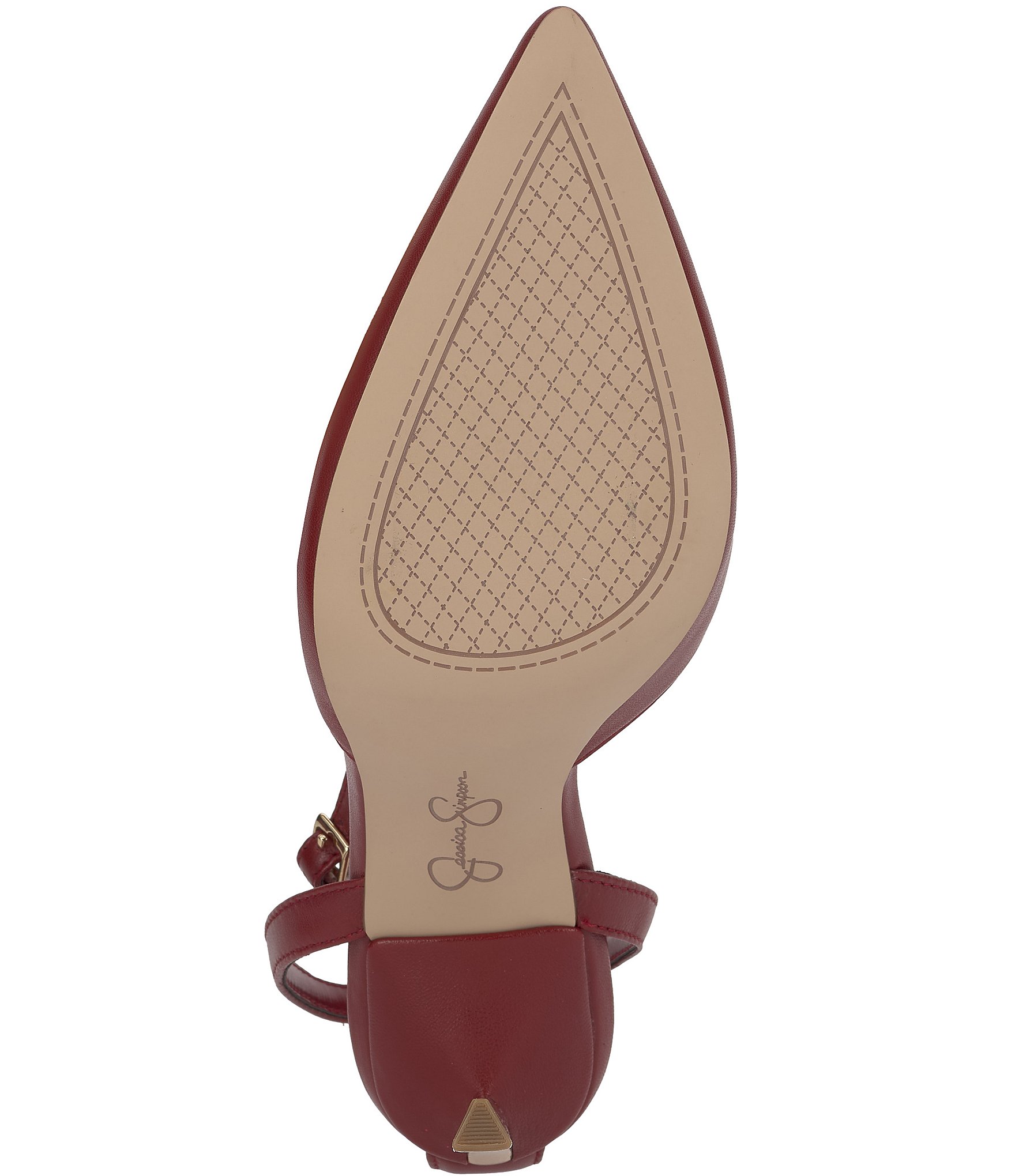 Jessica Simpson Kalynia Leather Ankle Strap Pumps