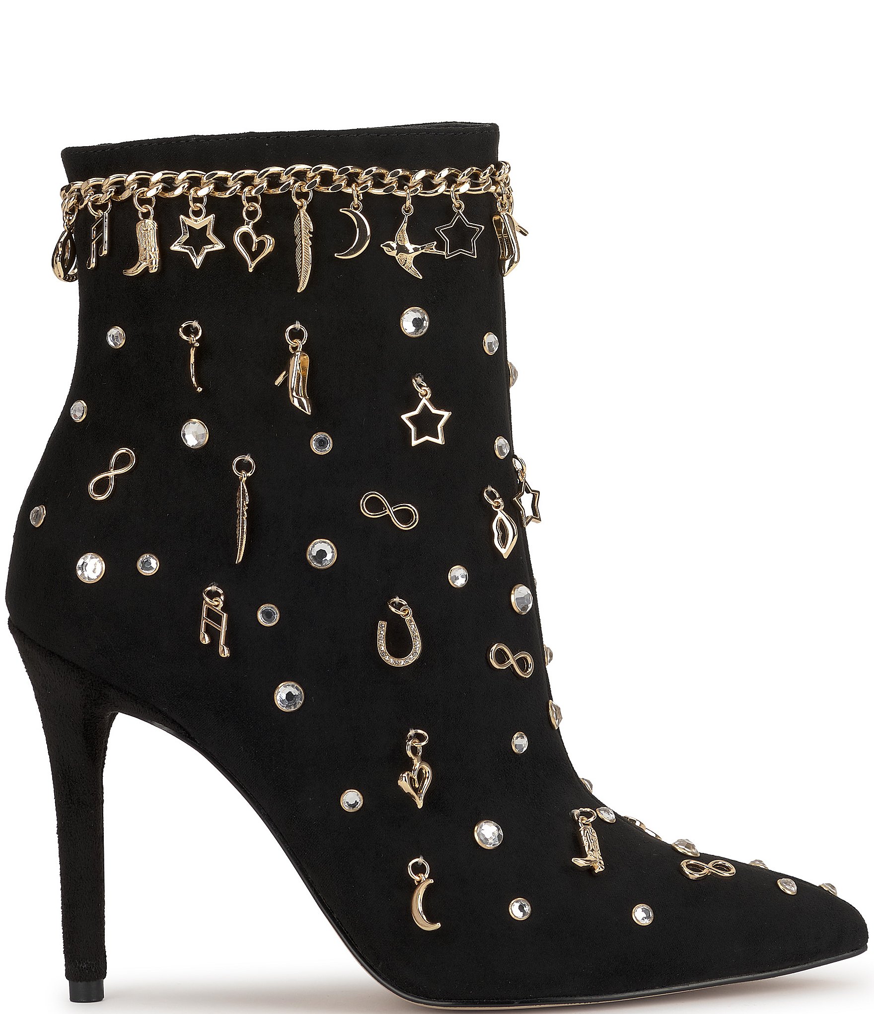 Jessica Simpson Lupire Charm and Rhinestone Booties