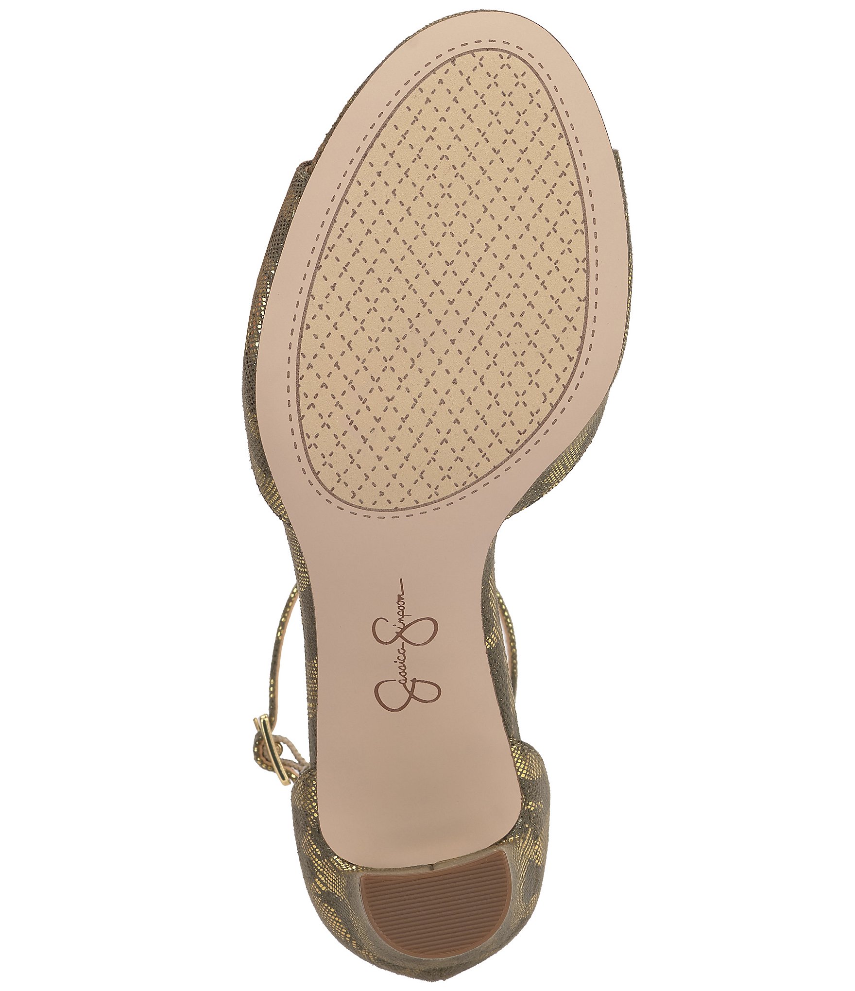 Jessica Simpson Luxcilla Metallic Leopard Dress Sandals