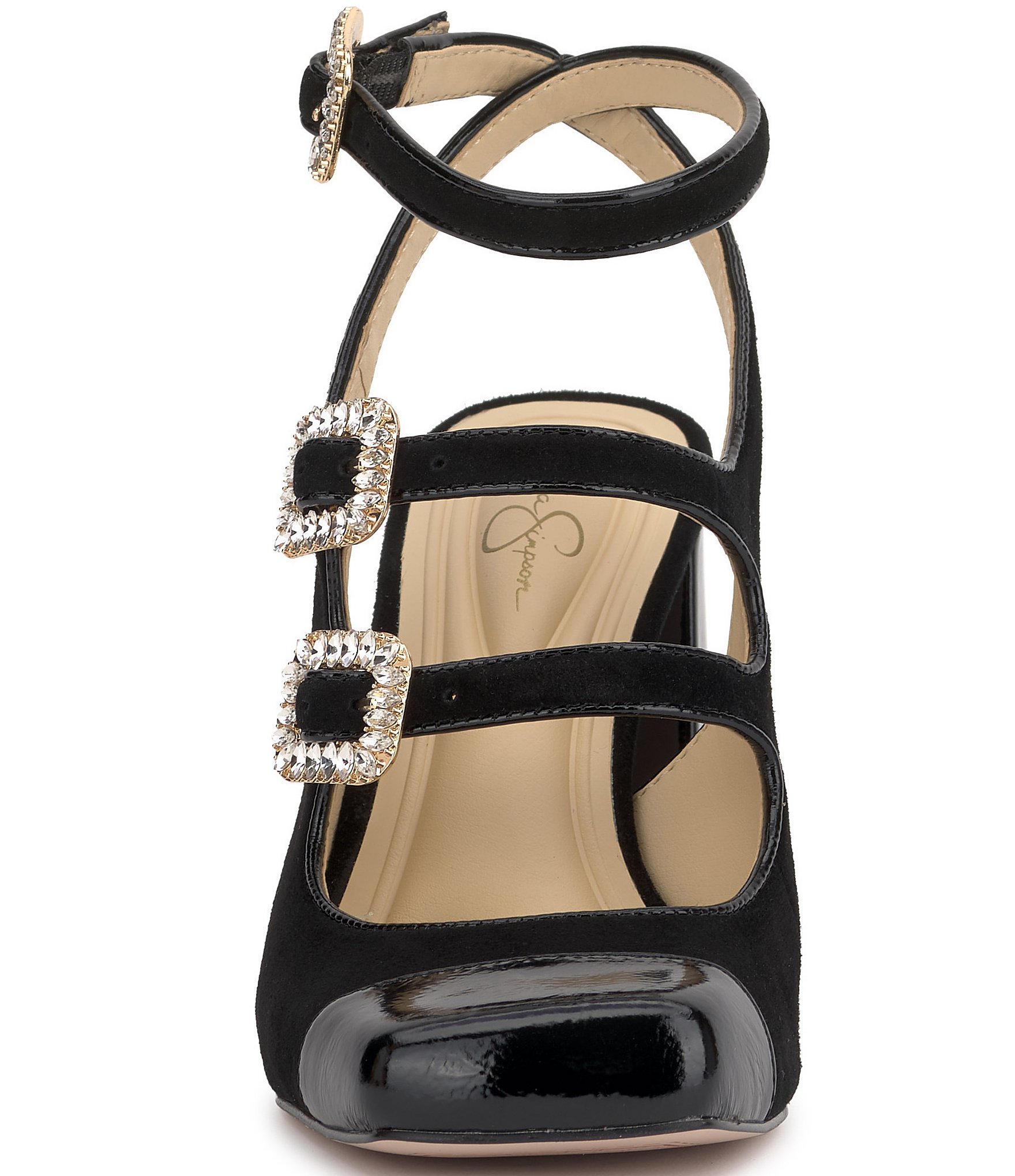 Jessica Simpson Lymen Strappy Embellished Buckle Pumps