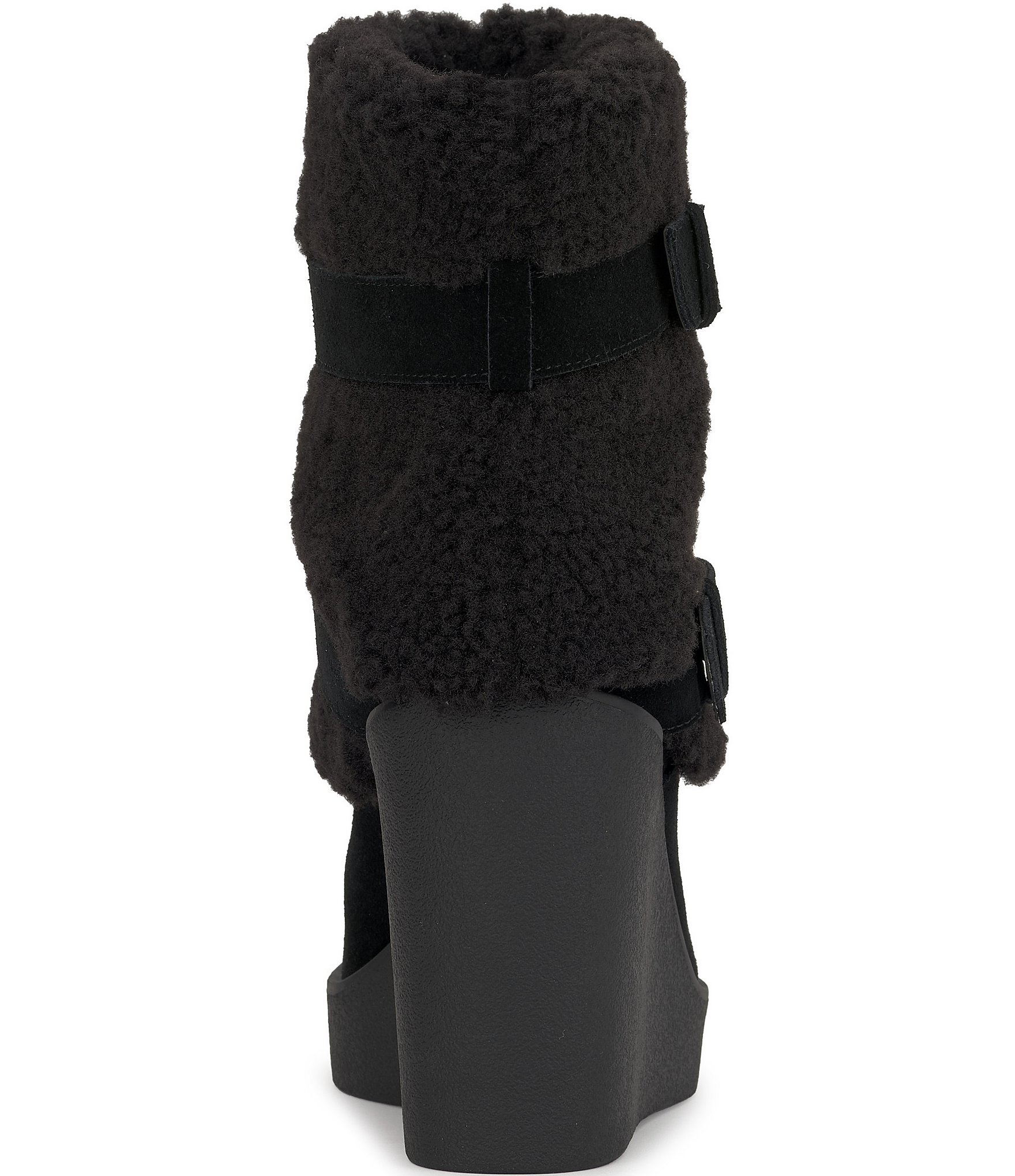 Jessica Simpson Meztyn Suede Shearling Wedge Booties