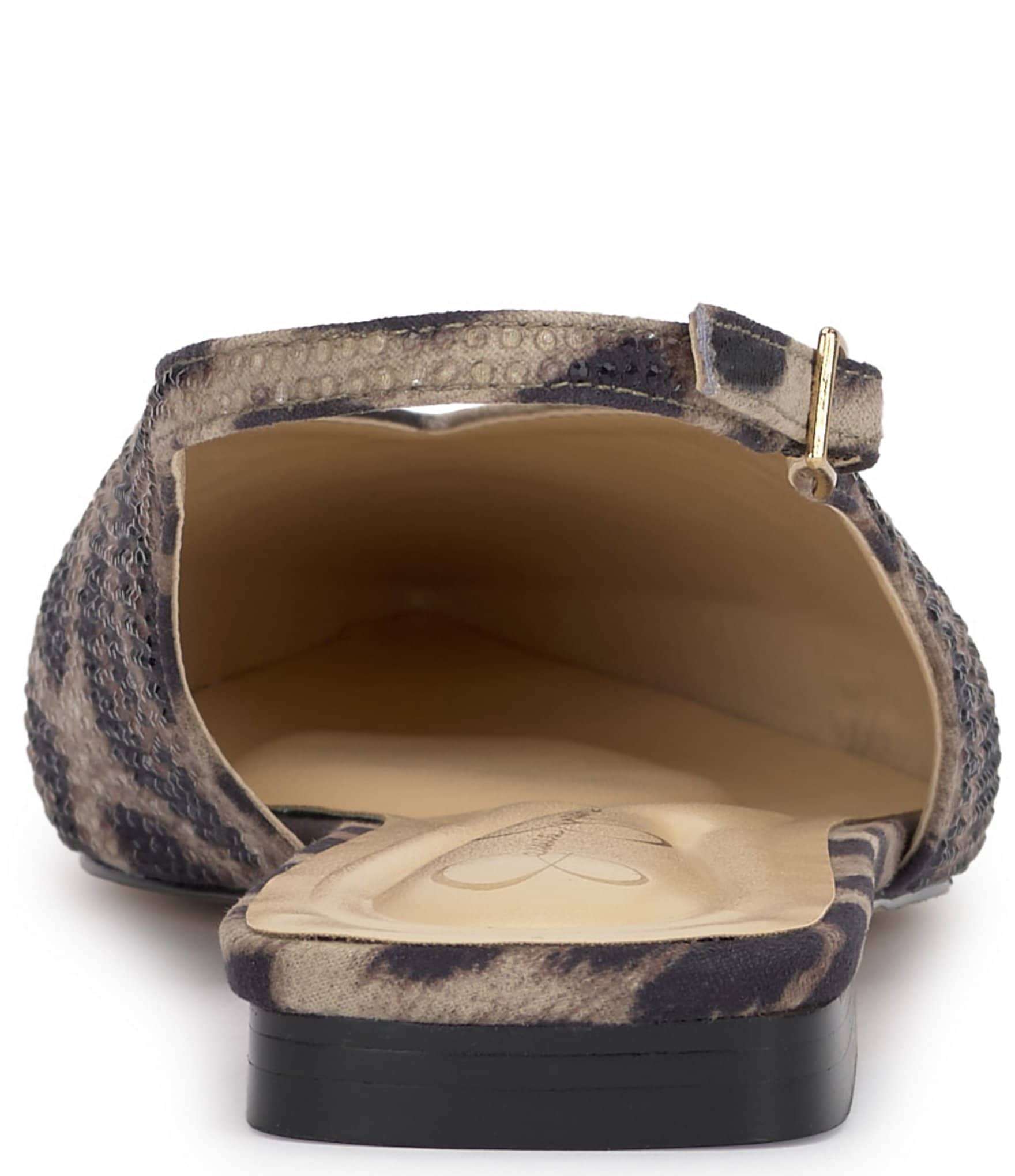 Jessica Simpson Mezzah Leopard Rhinestone Slingback Flats