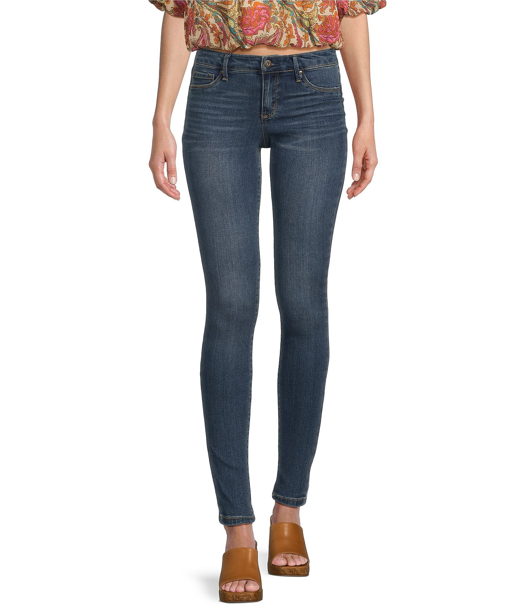 Jessica Simpson Mid Rise Kiss Me Skinny Jeans Dillard s