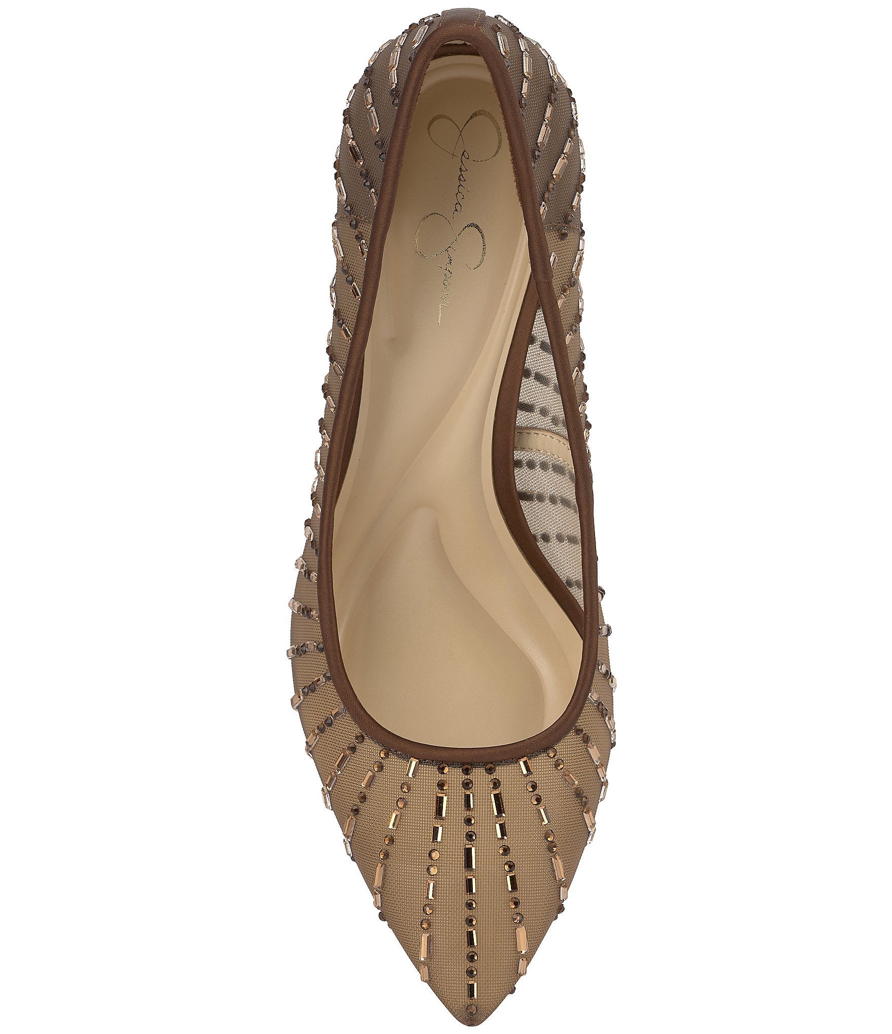Jessica Simpson Piviano Rhinestone Mesh Pumps