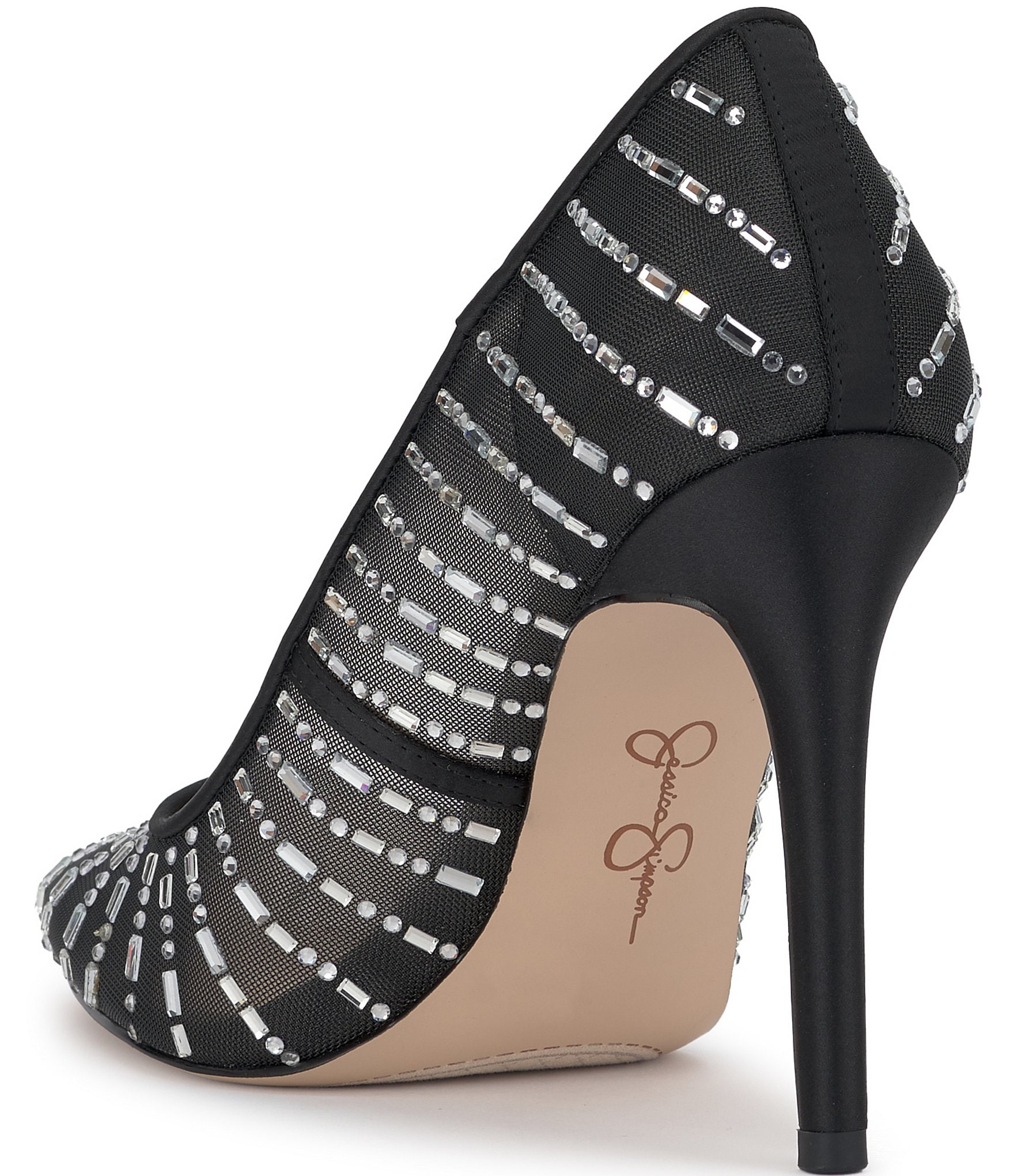 Jessica Simpson Piviano Rhinestone Mesh Pumps