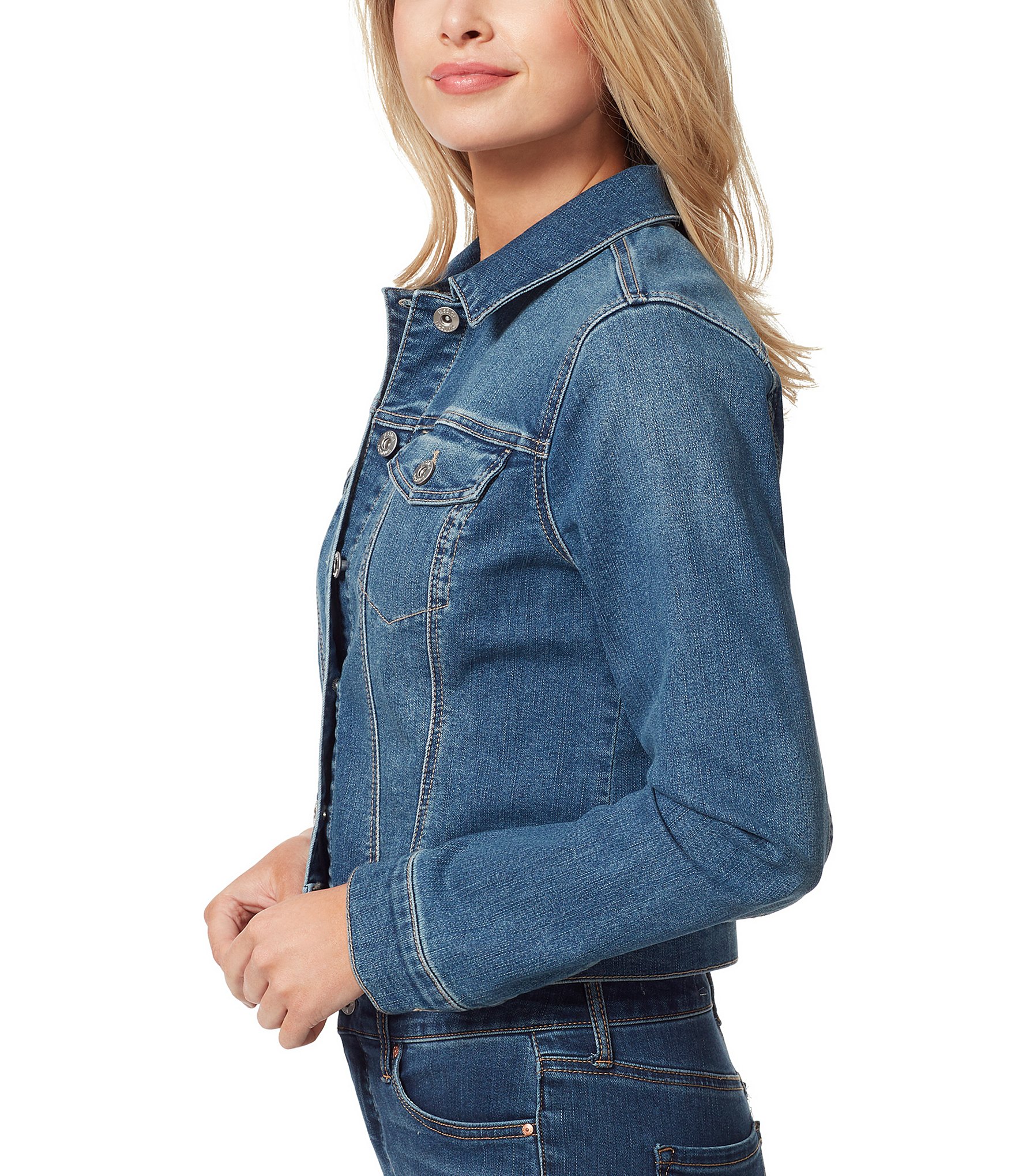 Jessica Simpson Pixie Long Sleeve Classic Denim Jacket