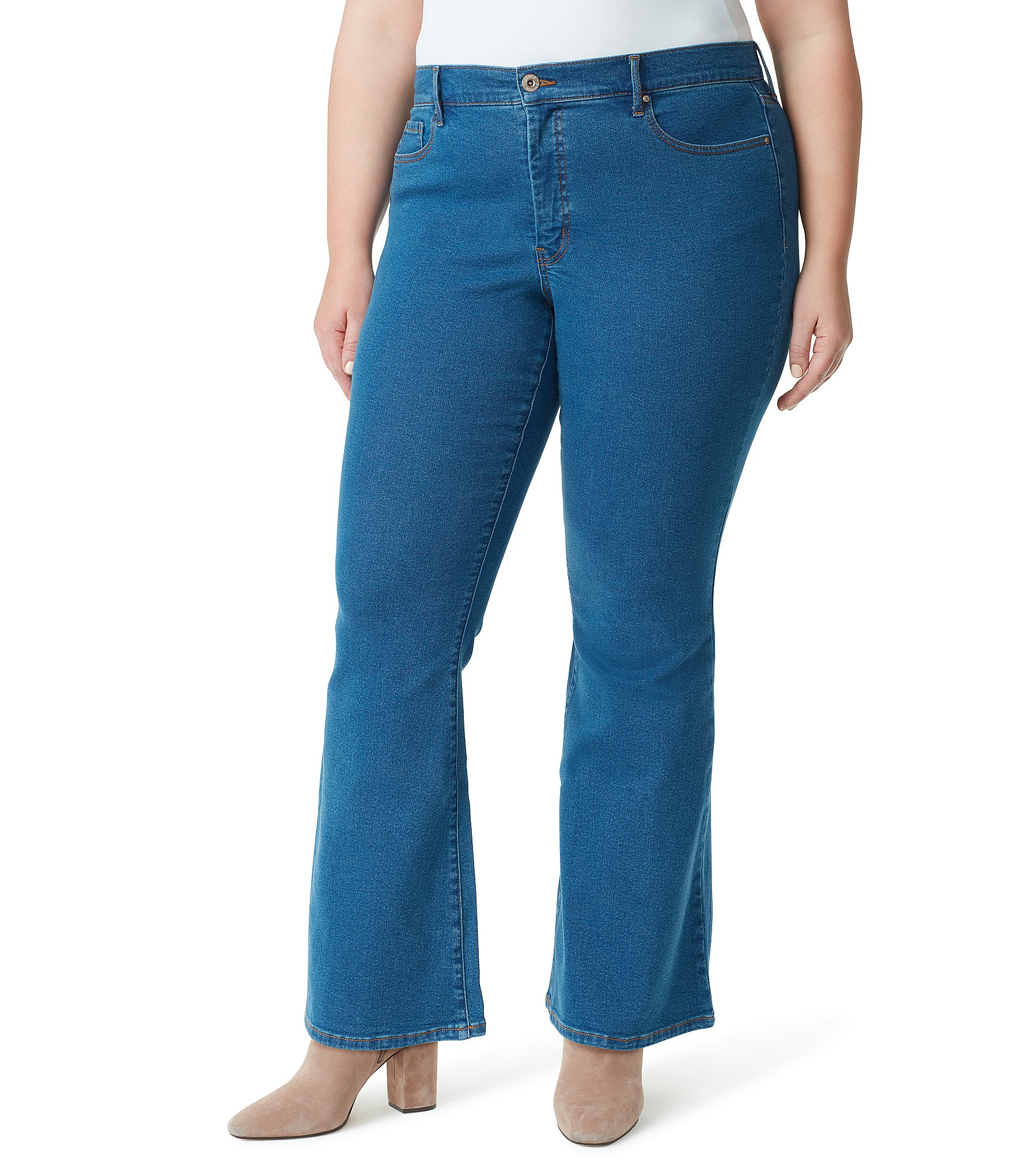 Jessica Simpson Plus Size Charmed Fitted Flared Jeans | Dillard's