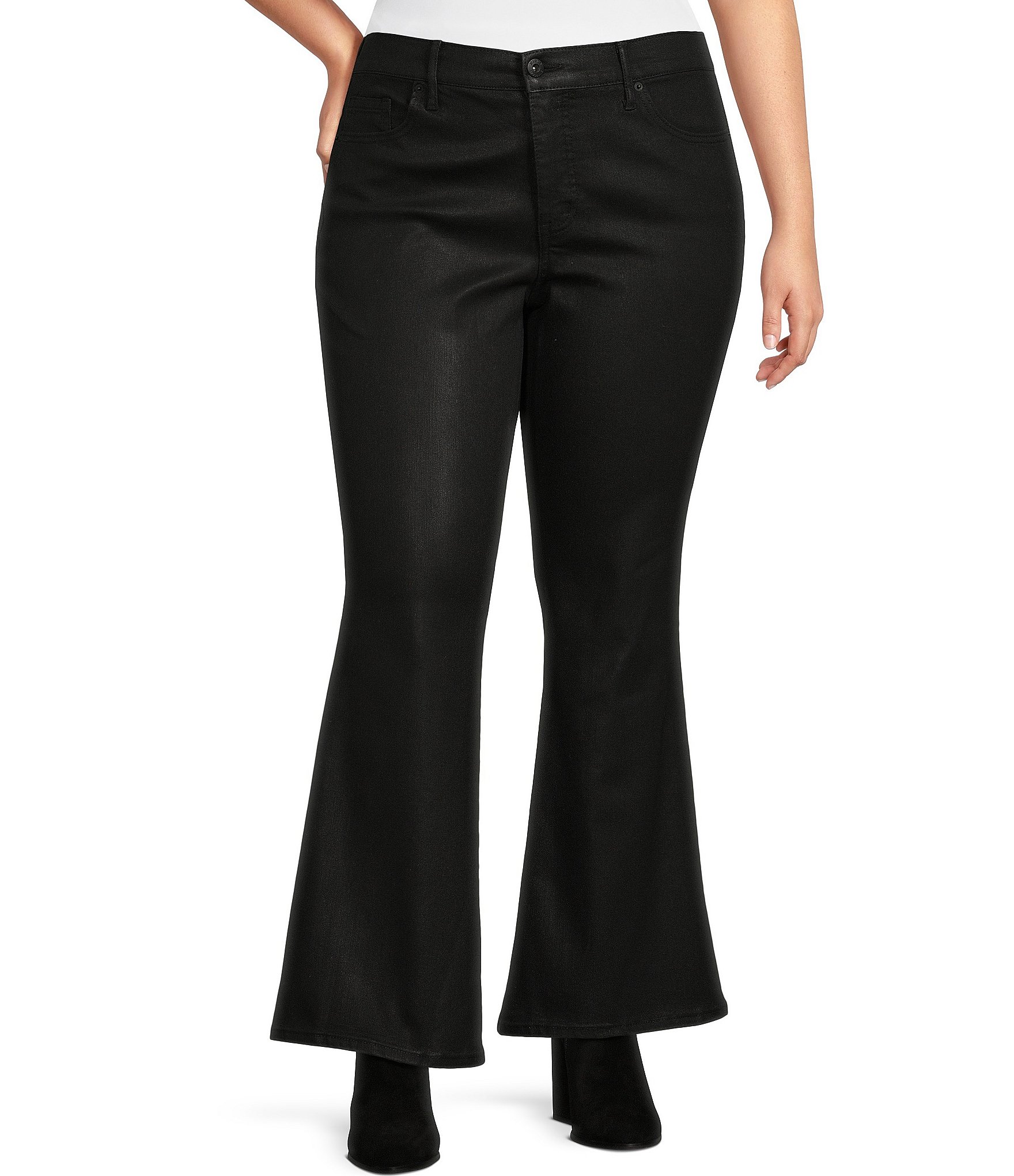 Jessica Simpson Plus Size Charmed Fitted Stretch Flare Jeans | Dillard's