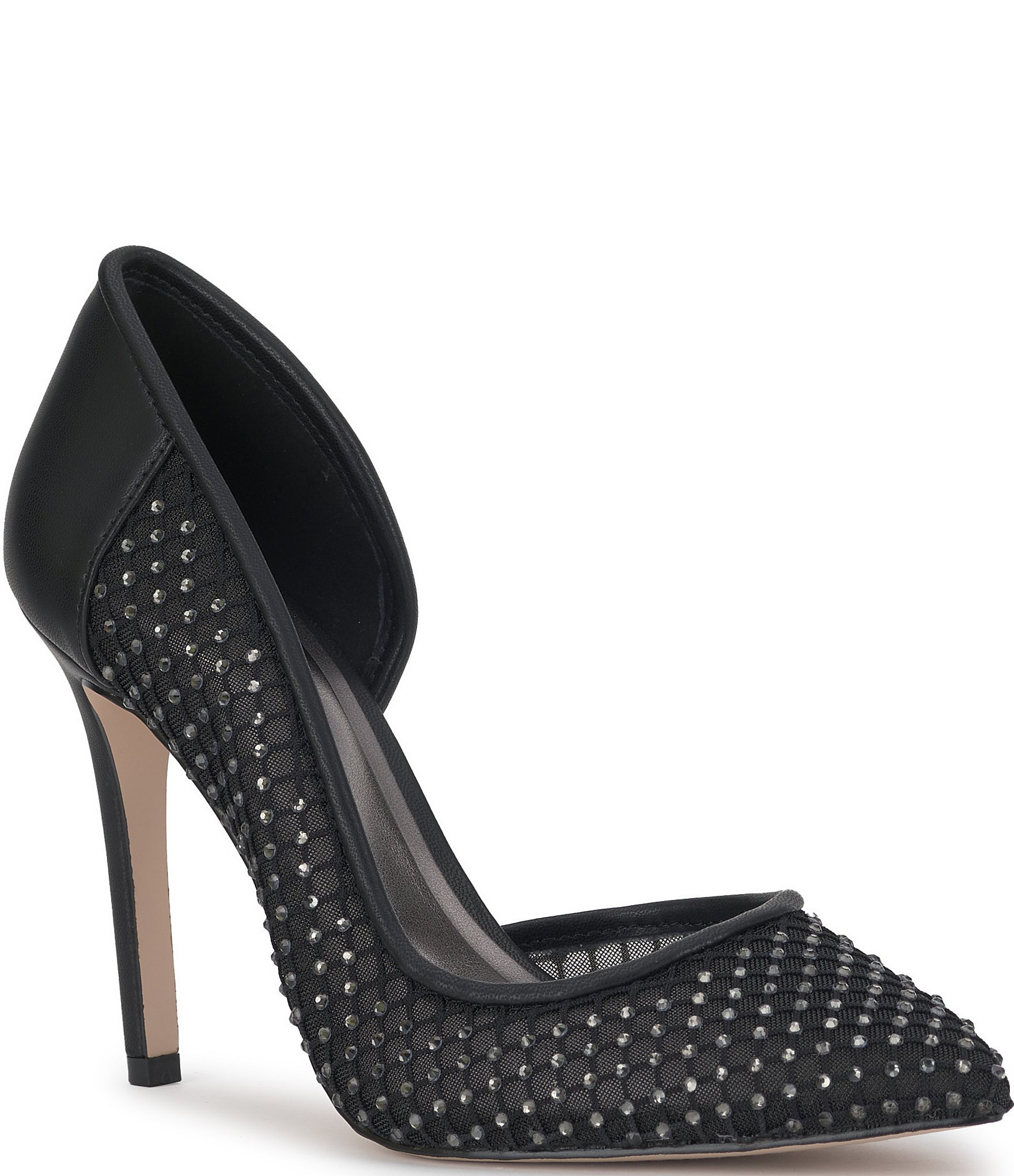 Jessica Simpson Prizma 8 Mesh Rhinestone Embellished d'Orsay Pumps