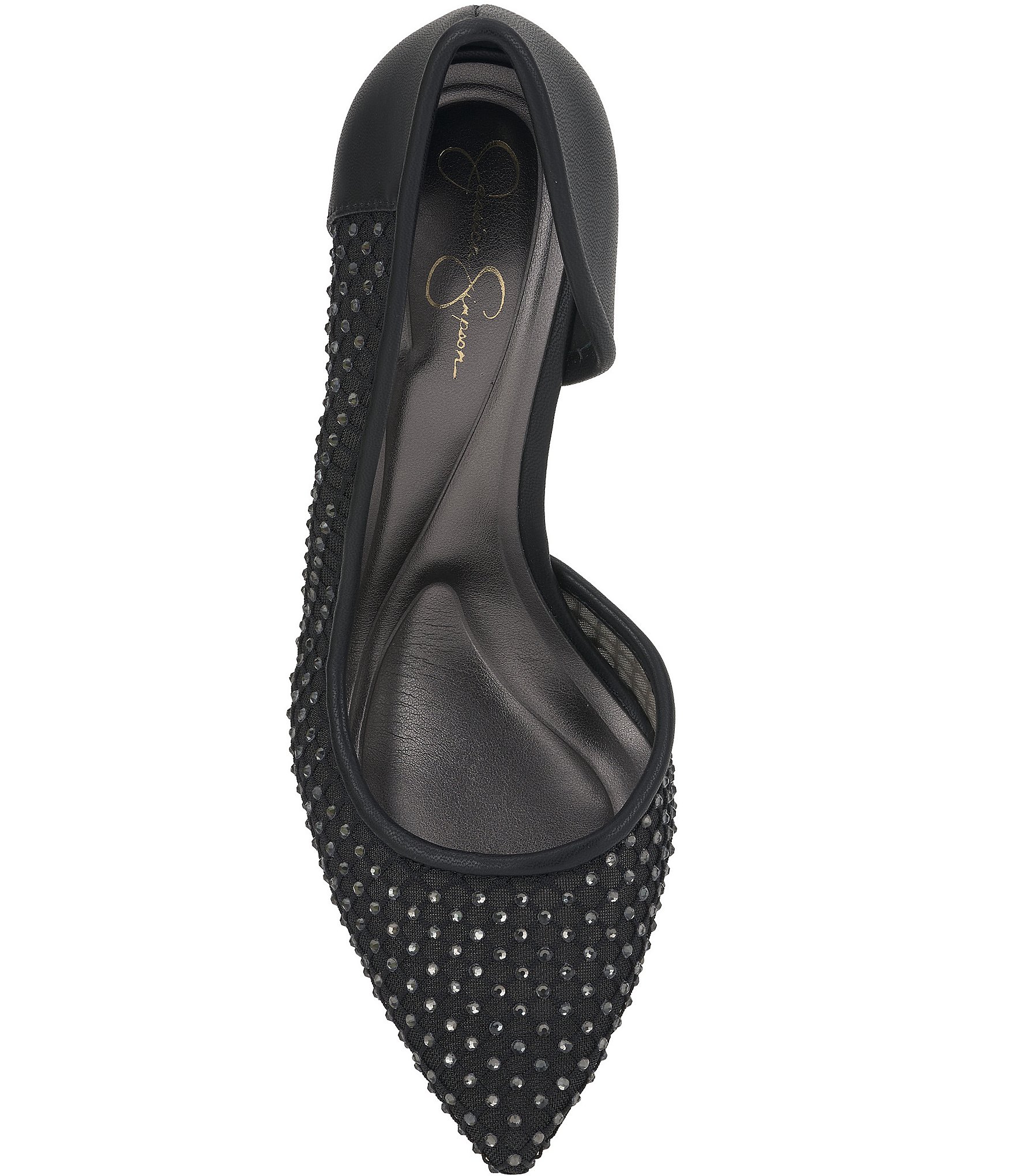 Jessica Simpson Prizma 8 Mesh Rhinestone Embellished d'Orsay Pumps