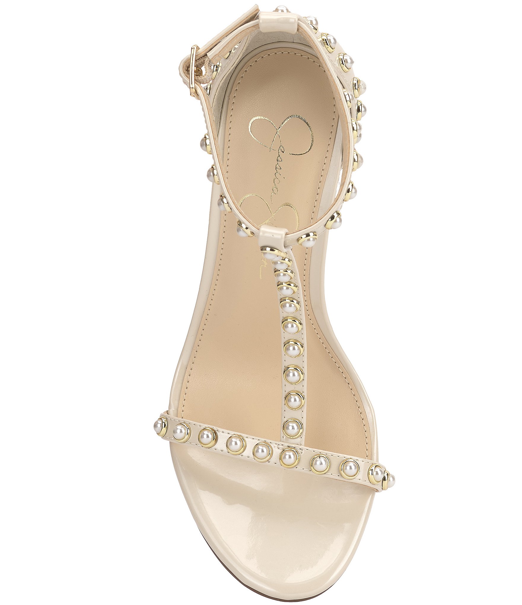 Jessica Simpson Qylla Pearl T-Strap Dress Sandals