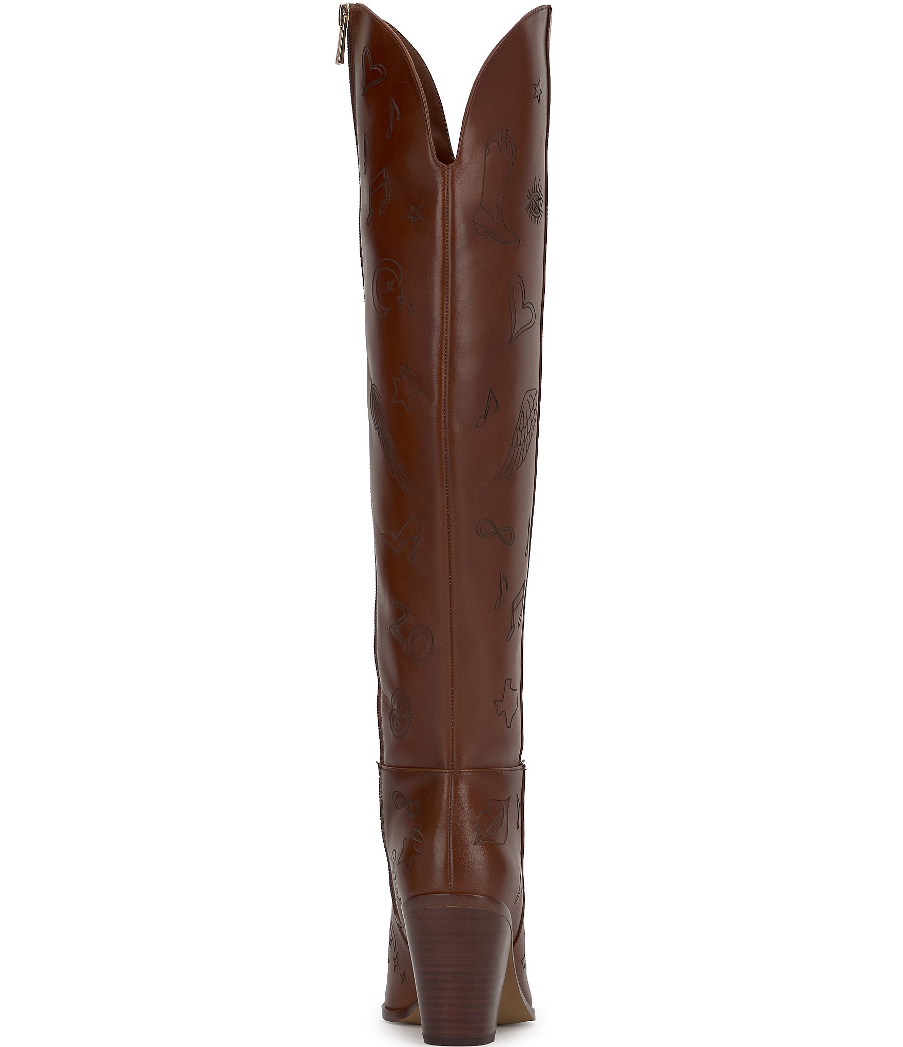 Jessica Simpson Ravyn Icon Printed Leather Boots
