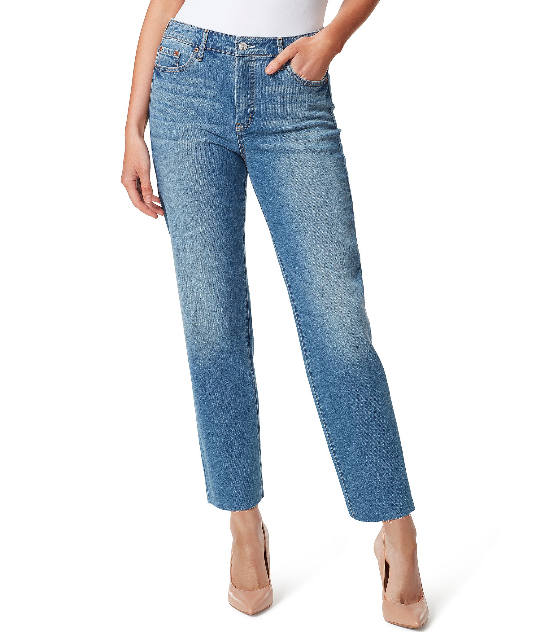 Jessica Simpson Spotlight High Rise Straight Jeans | Dillard's
