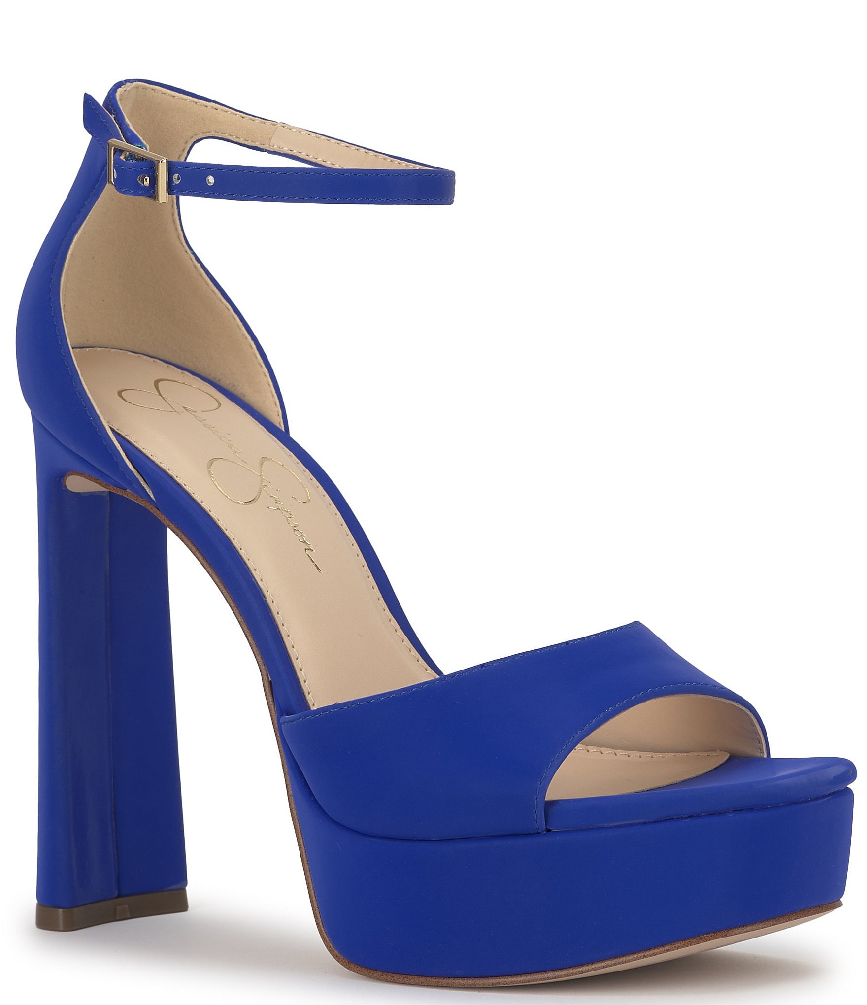 Jessica Simpson Telxia Sateen Ankle Strap Platform Sandals
