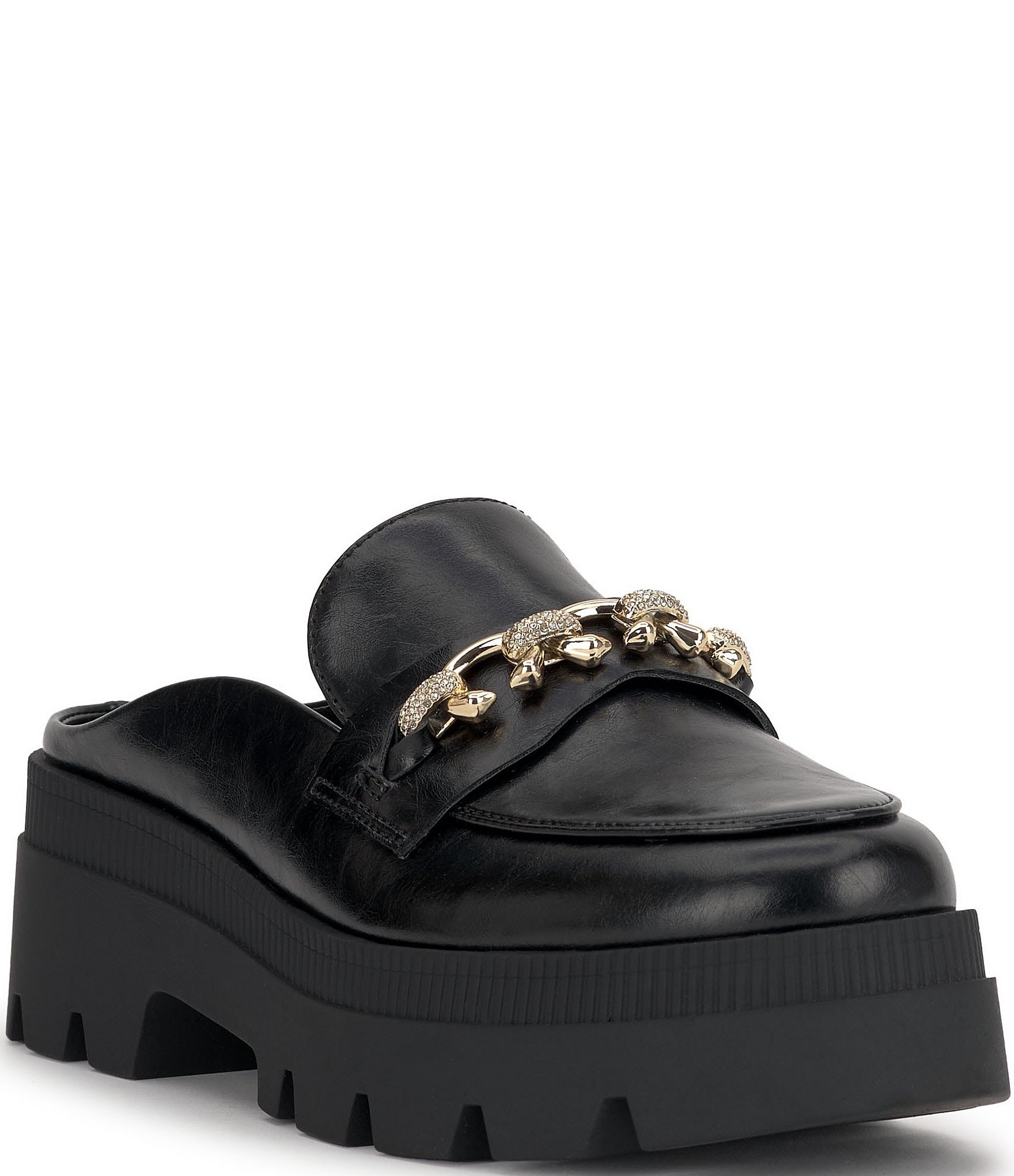 Jessica Simpson Undelie Chain Hardware Platform Mules