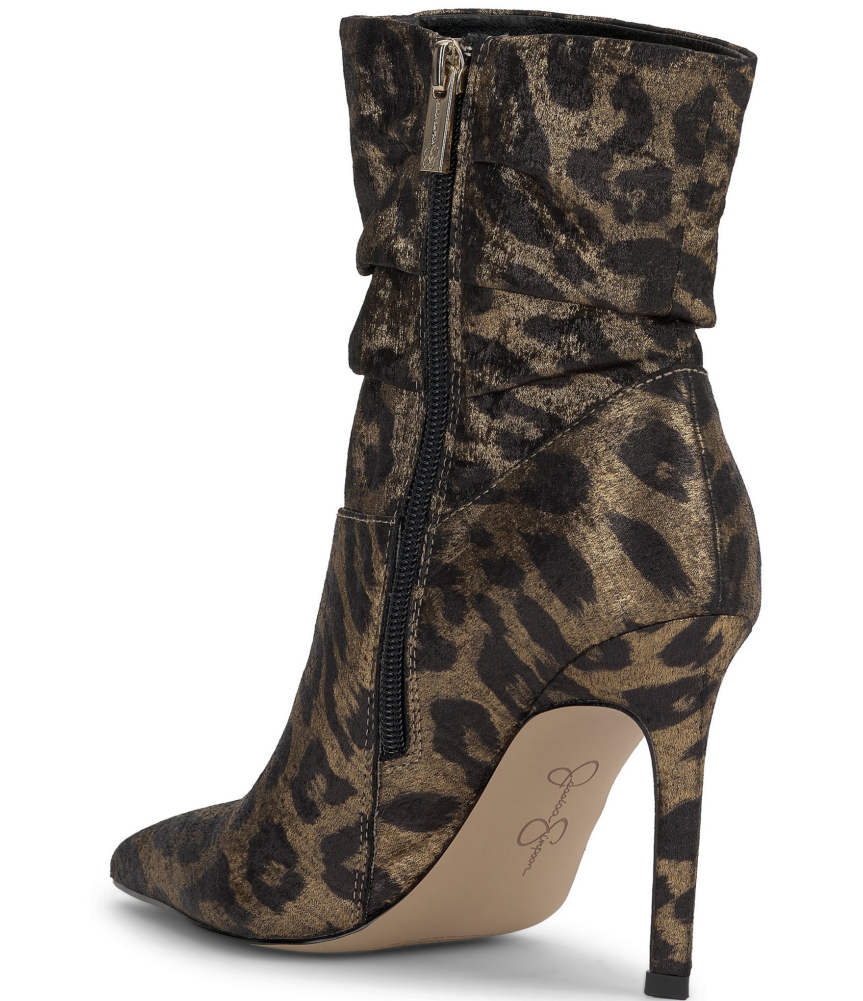 Jessica Simpson Welina Leopard Print Slouch Booties