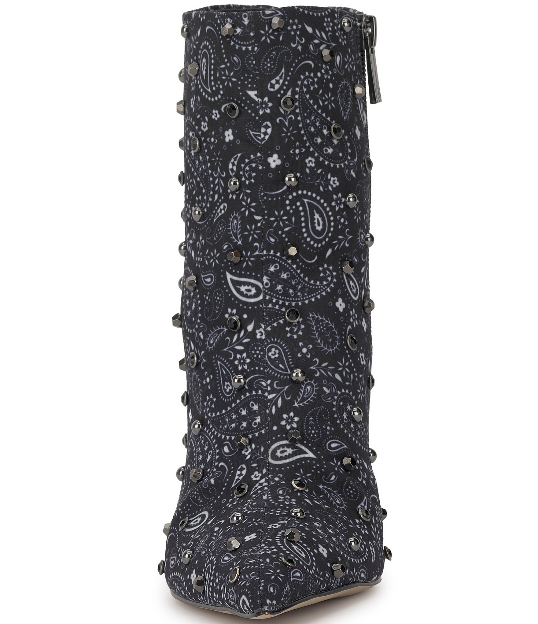 Jessica Simpson Wilonix Bandana Print Studded Pointed Toe Booties