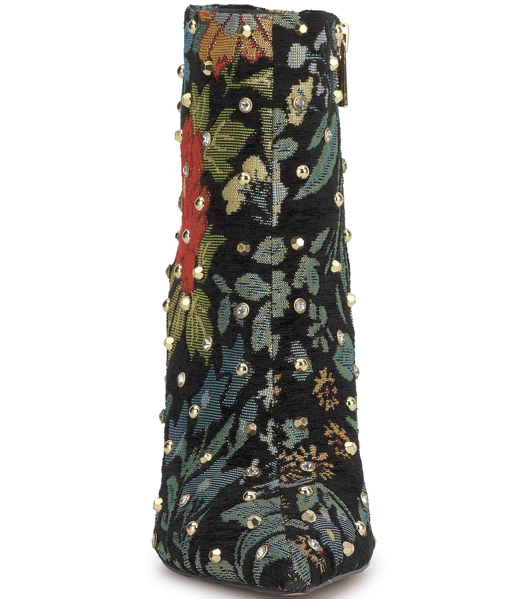 Jessica Simpson Wilonix Floral Studded Pointed Toe Booties