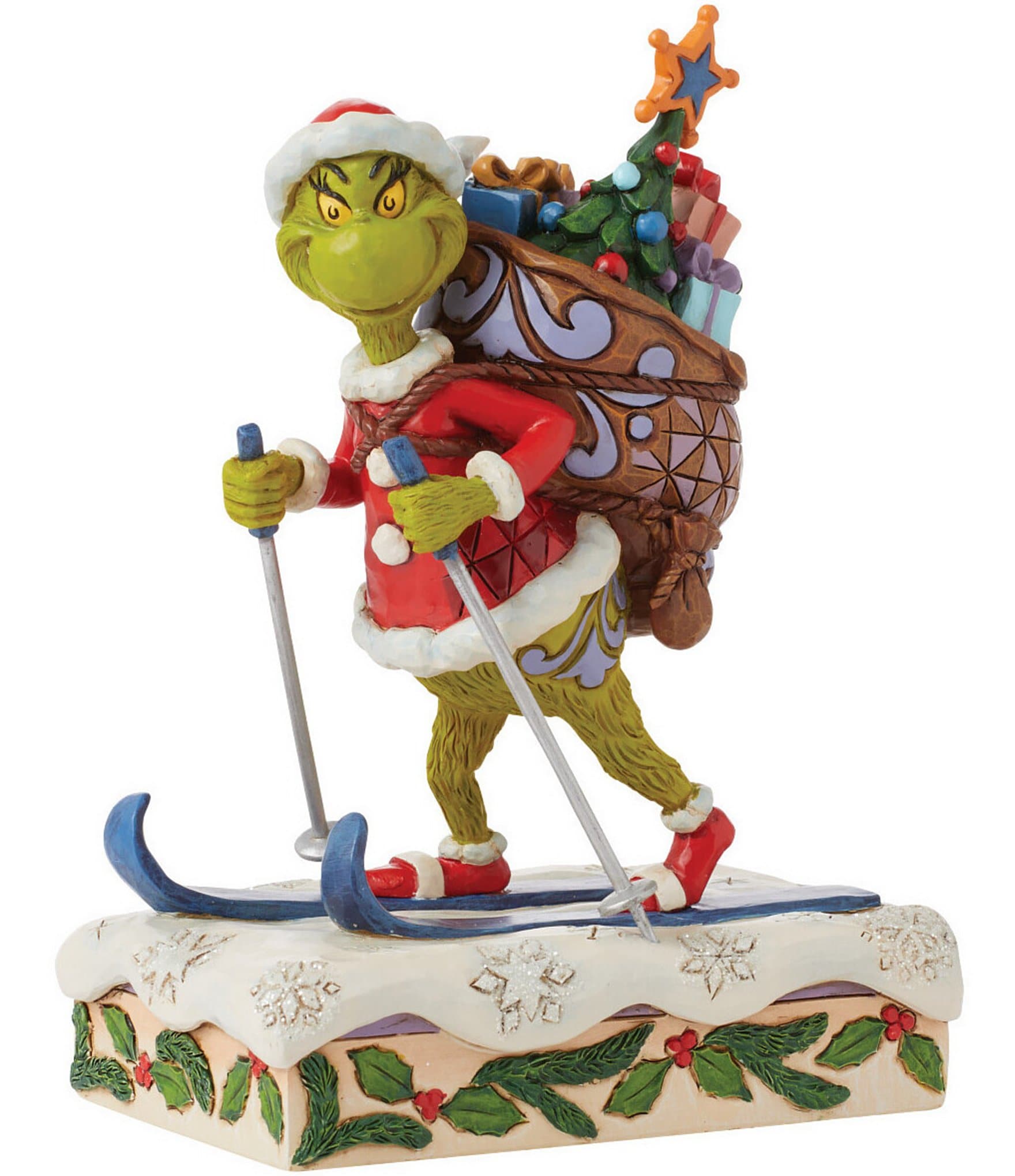 Grinch and Max on Snow Grinch by shops Jim Shore Brand New Leaving his cave for the